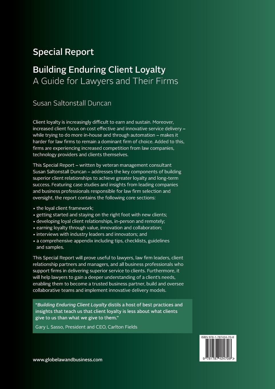 Rückseitencover Building Enduring Client Loyalty: A Guide for Lawyers and Their Firms