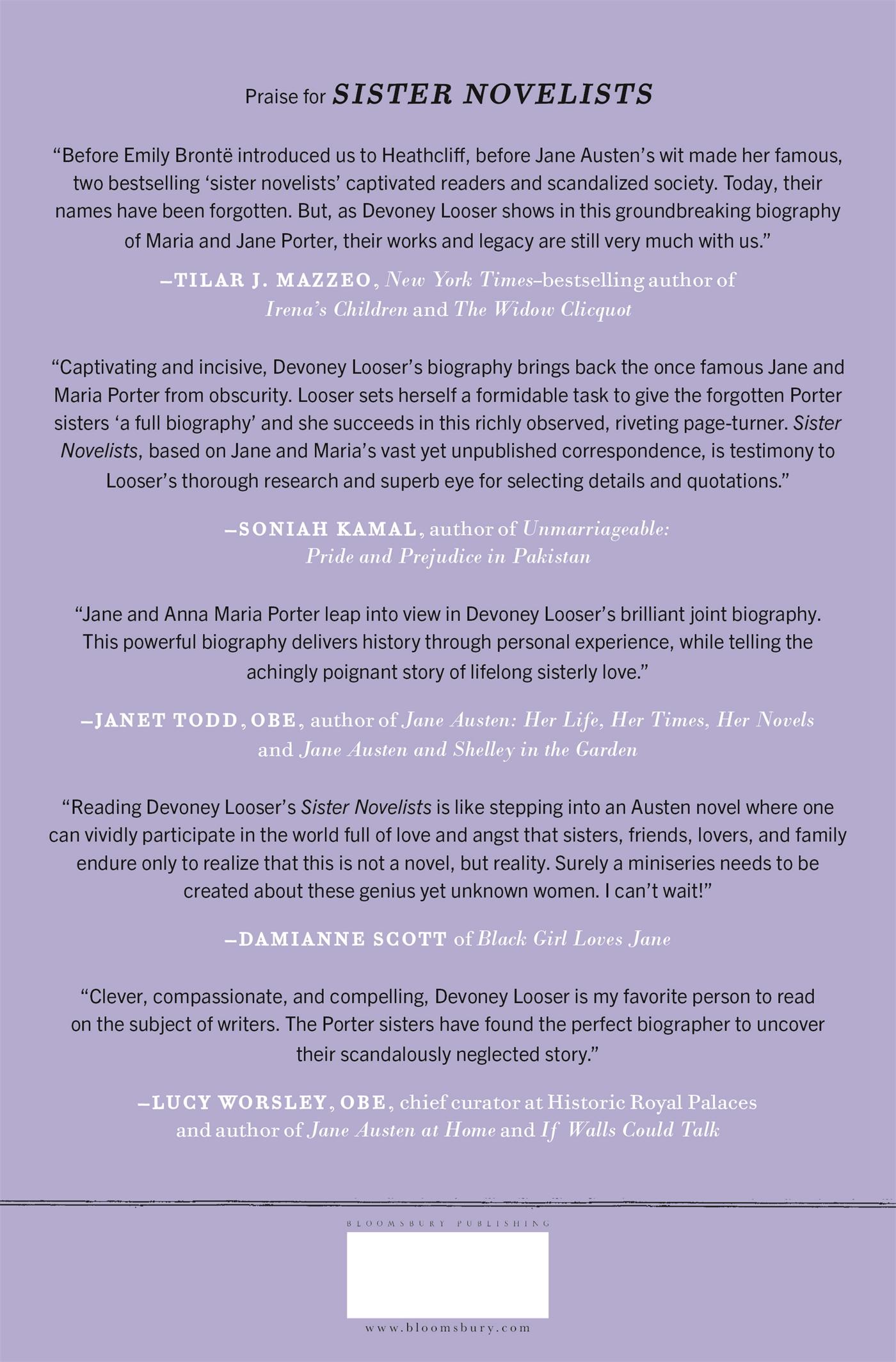 Rückseitencover Sister Novelists