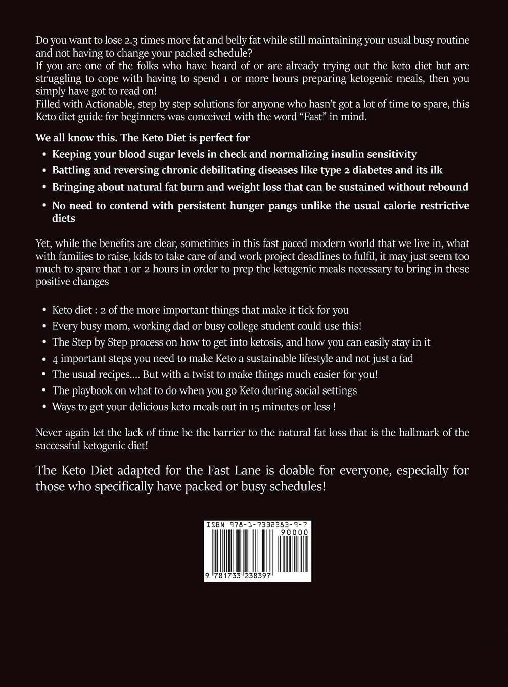 Rückseitencover The Complete Guide To A Fast Keto Diet For Beginners