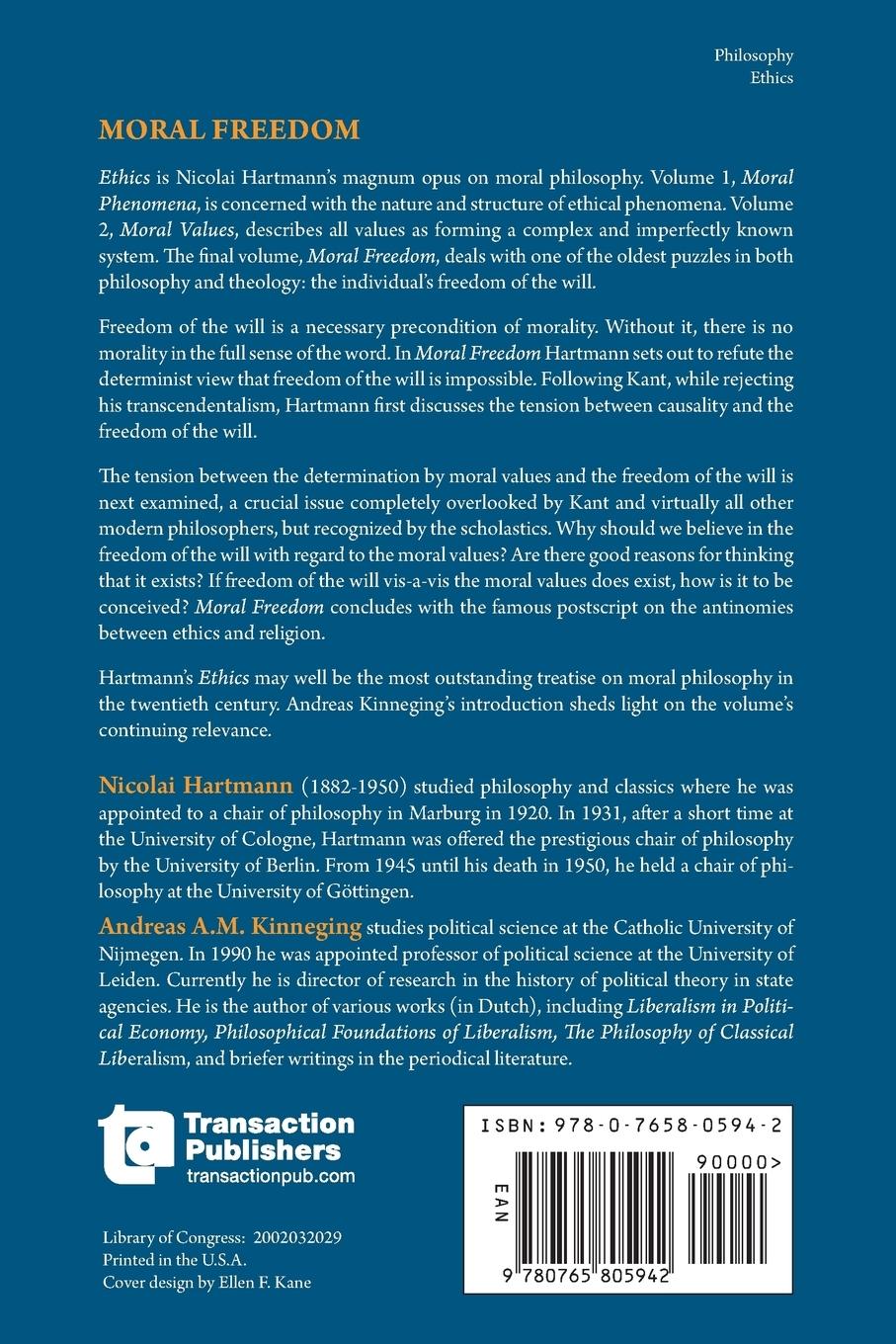 Rückseitencover Moral Freedom