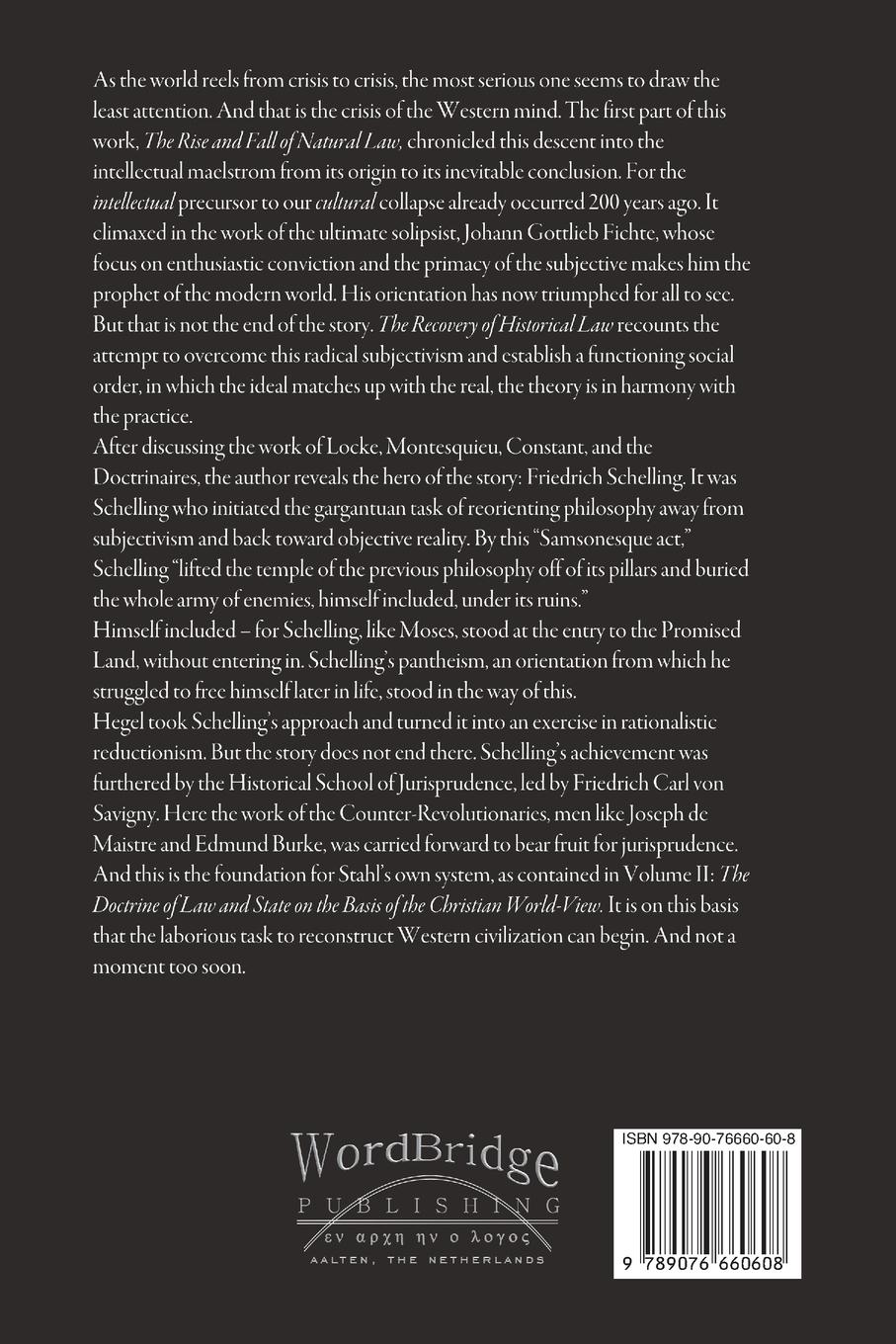 Rückseitencover The Recovery of Historical Law