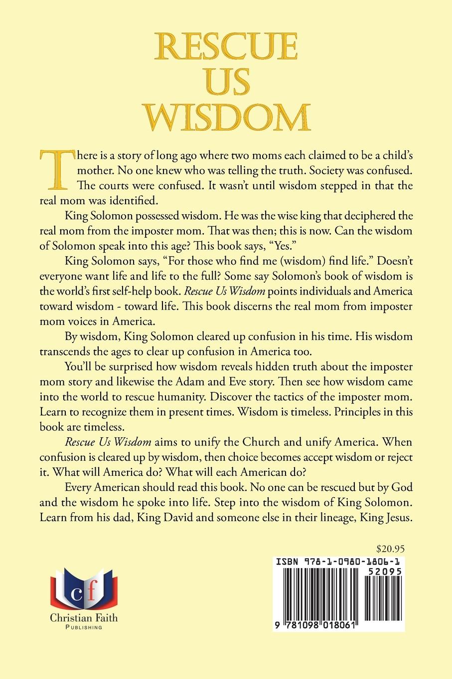 Rückseitencover Rescue Us Wisdom