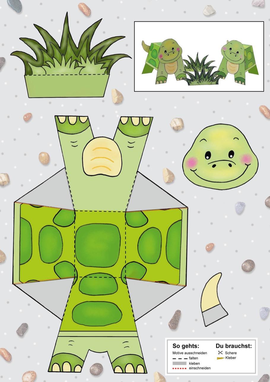 Beispielinhalt (Bild) Das Ausschneide-Bastelbuch Tierkinder