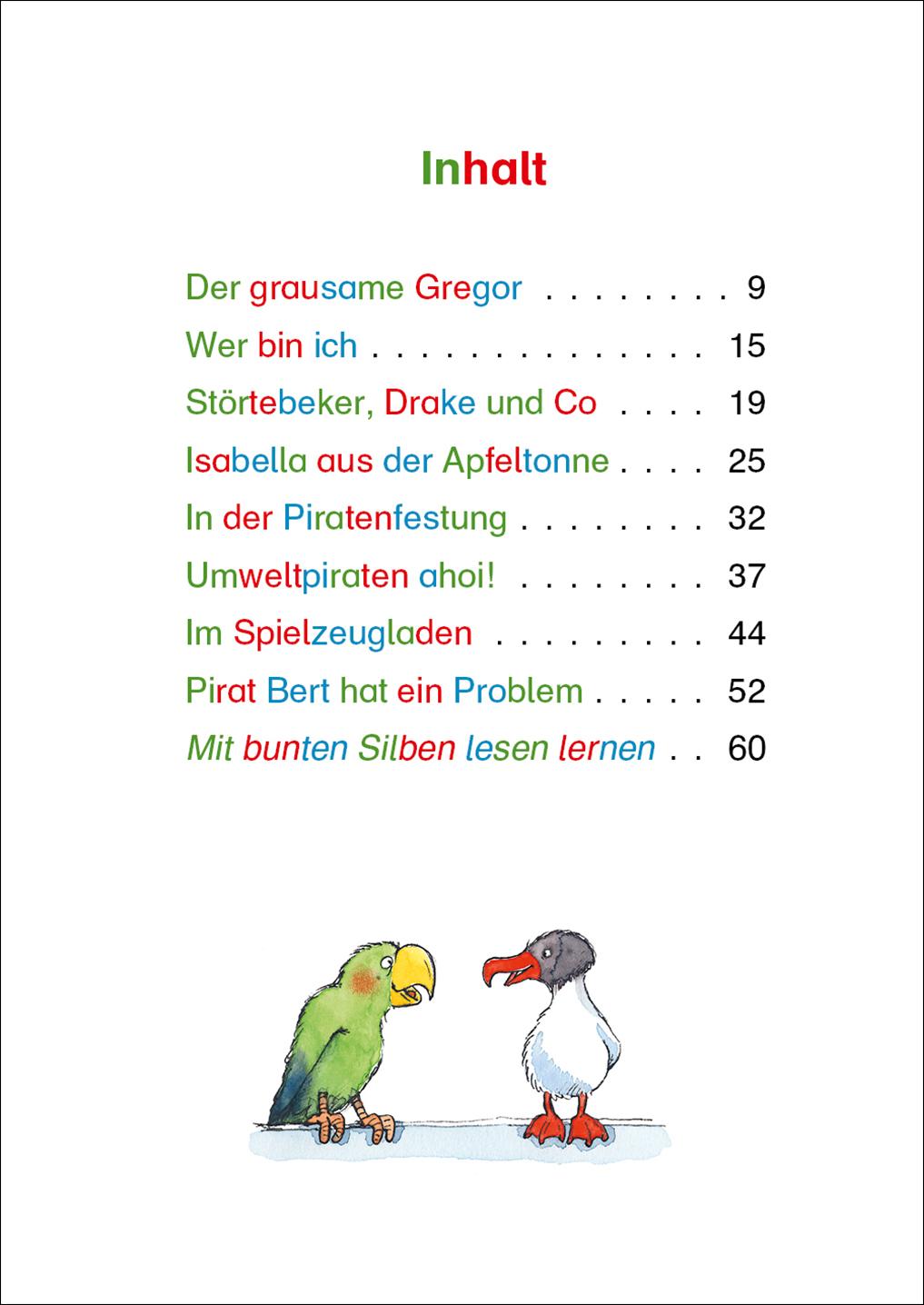 Beispielinhalt (Bild) Silbengeschichten zum Lesenlernen - Piratengeschichten
