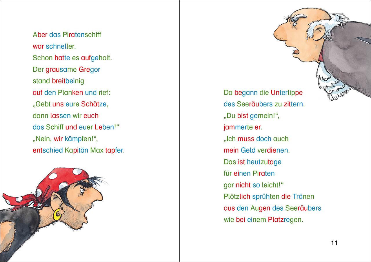 Beispielinhalt (Bild) Silbengeschichten zum Lesenlernen - Piratengeschichten