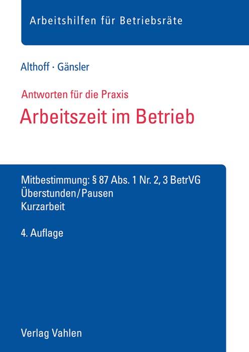 Vorderes Coverbild Arbeitszeit im Betrieb
