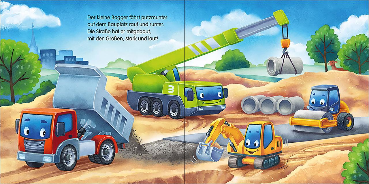 Beispielinhalt (Bild) Gute Nacht, kleiner Bagger!