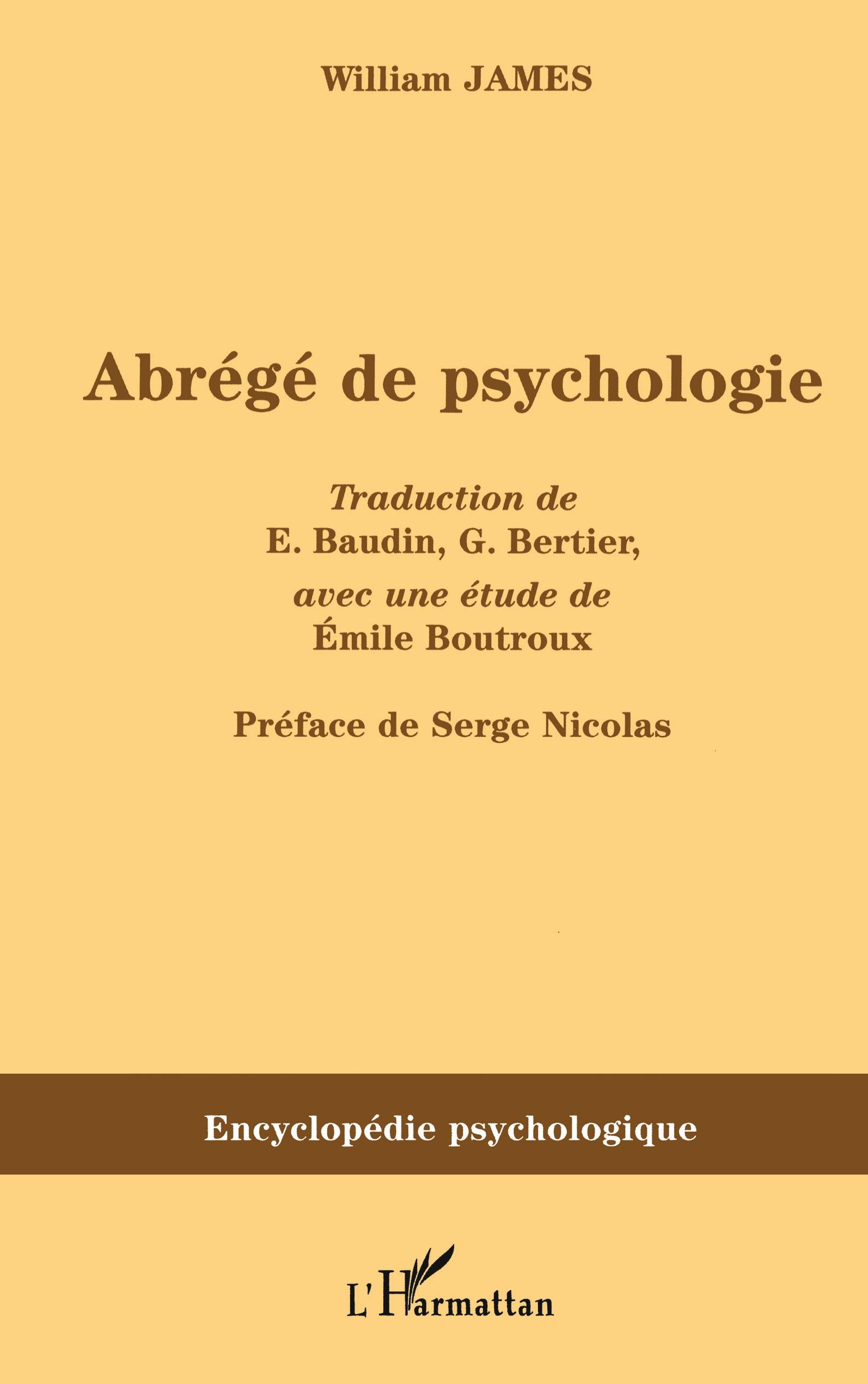 Vorderes Coverbild Abrégé de psychologie