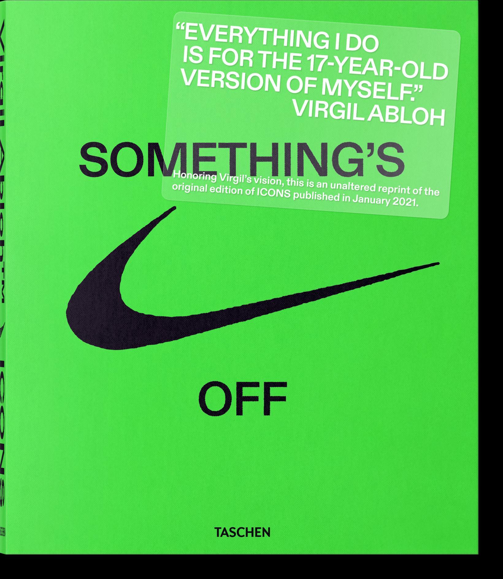 Vorderes Coverbild Virgil Abloh. Nike. ICONS