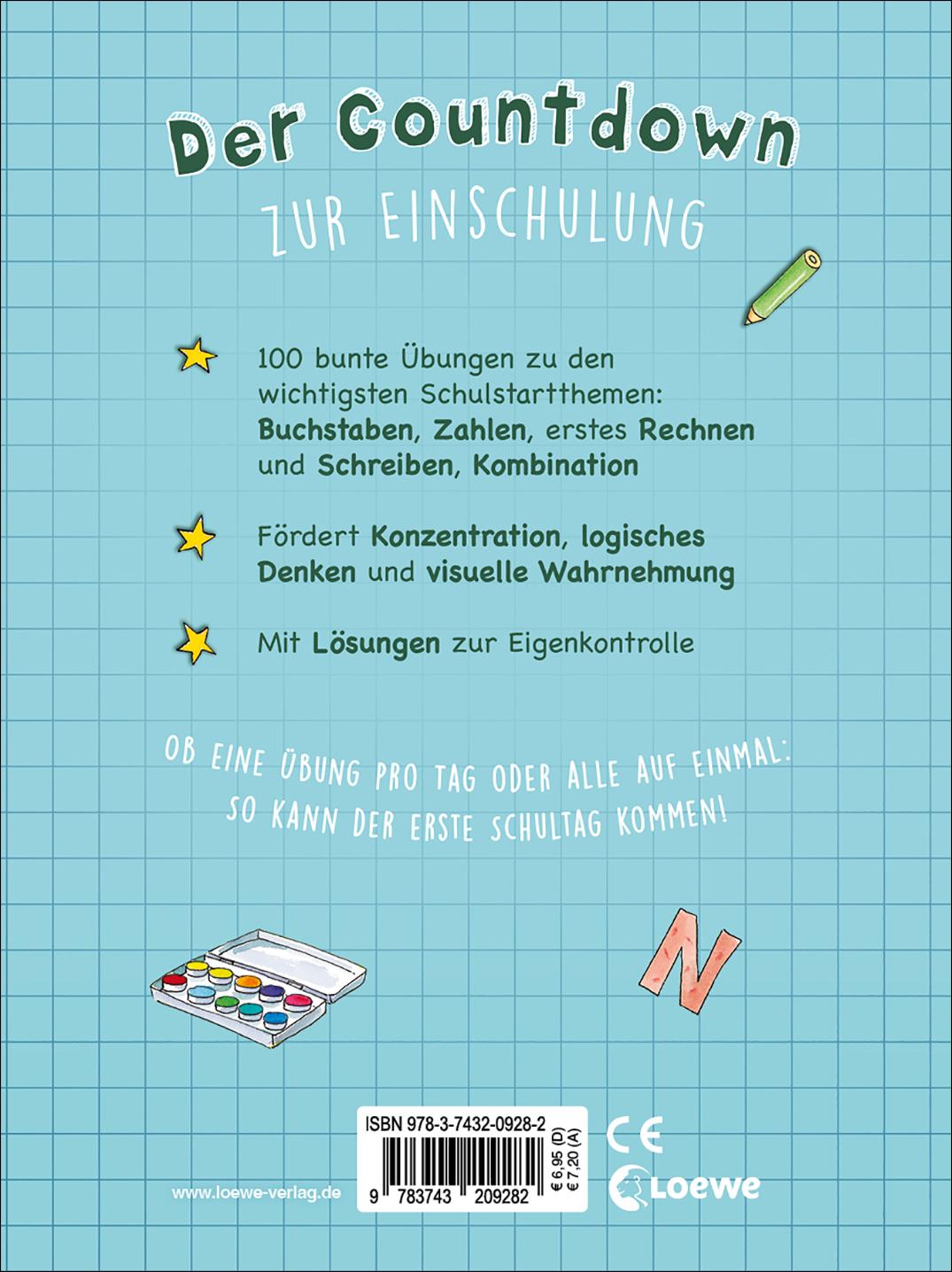 Rückseitencover 100 Übungen bis zum Schulanfang