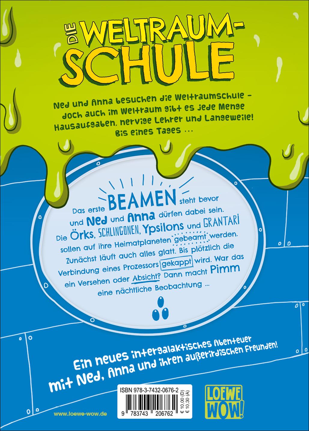 Rückseitencover Die Weltraumschule (Band 2) - Ein schleimiger Spion