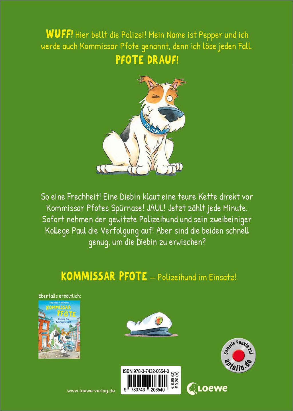 Rückseitencover Kommissar Pfote (Band 2) - Auf der Spur der Diamanten-Diebin