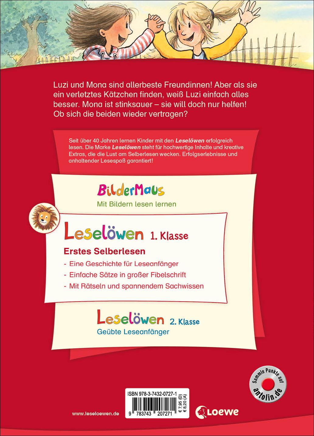 Rückseitencover Leselöwen 1. Klasse - Beste Freundinnen halten zusammen