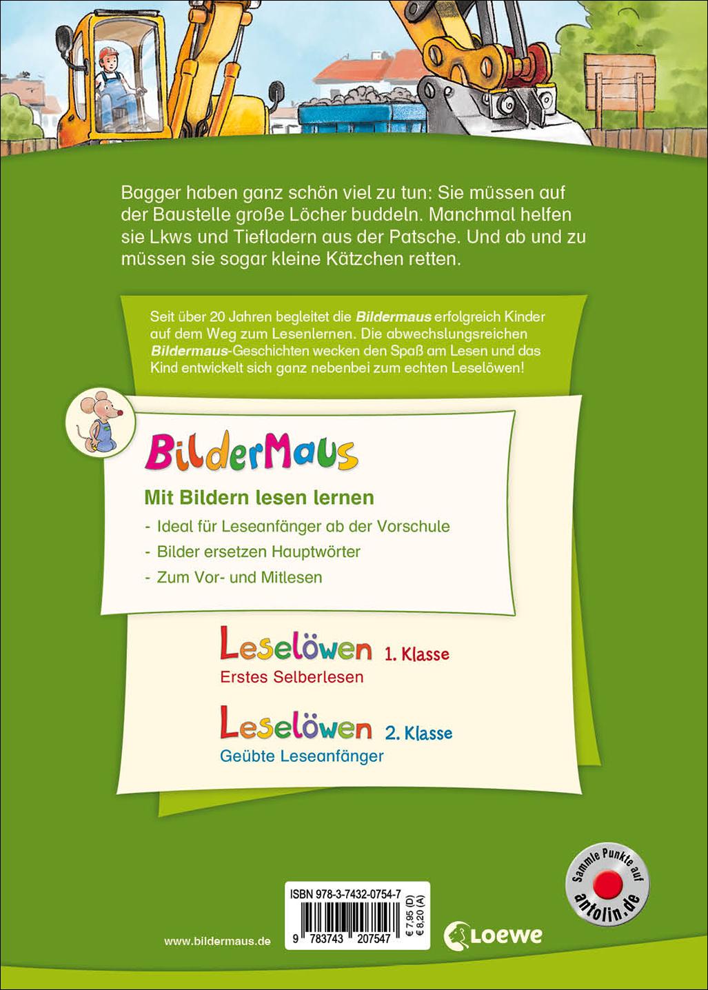 Rückseitencover Bildermaus - Baggergeschichten