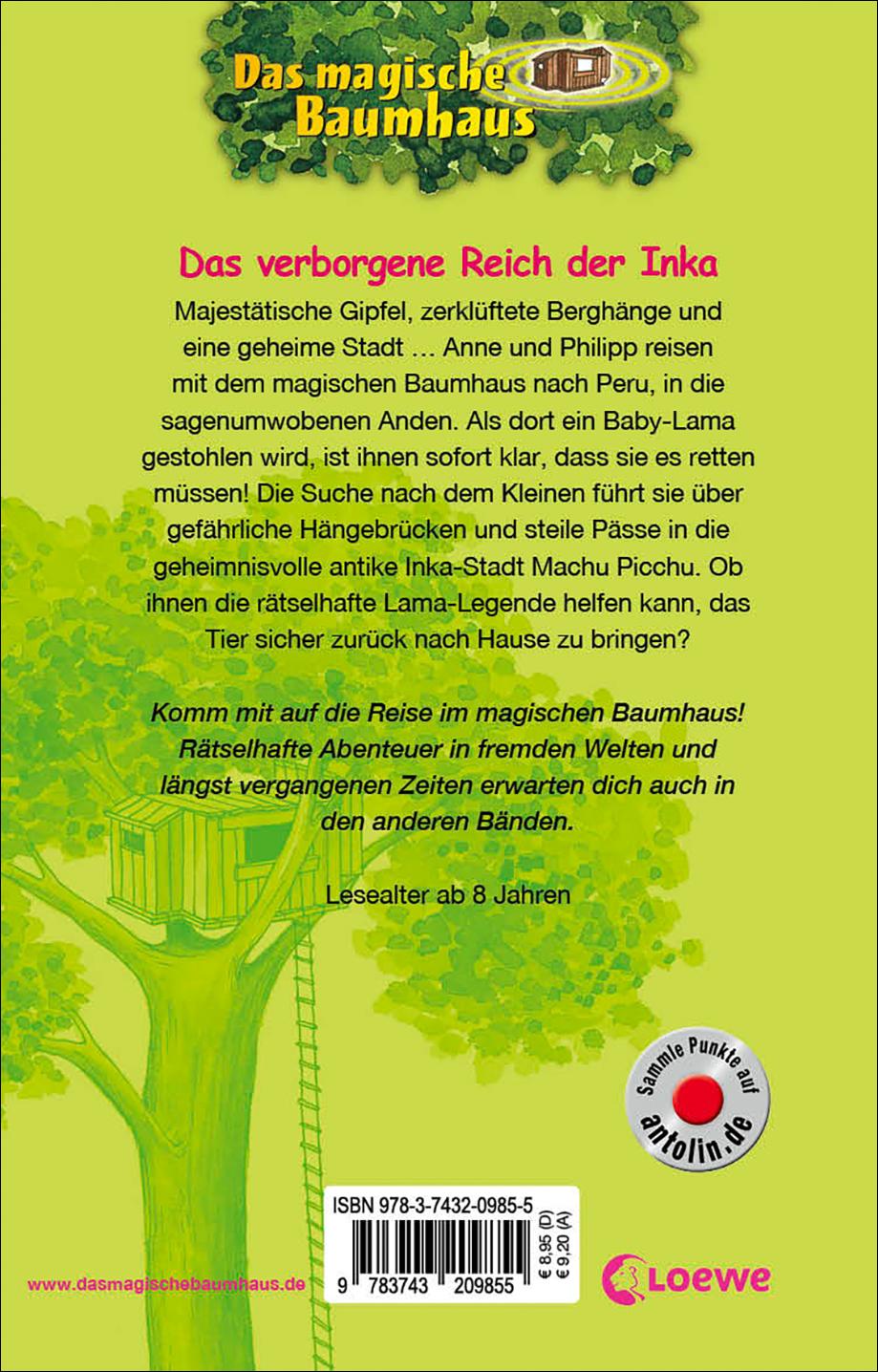 Rückseitencover Das magische Baumhaus (Band 58) - Das verborgene Reich der Inka