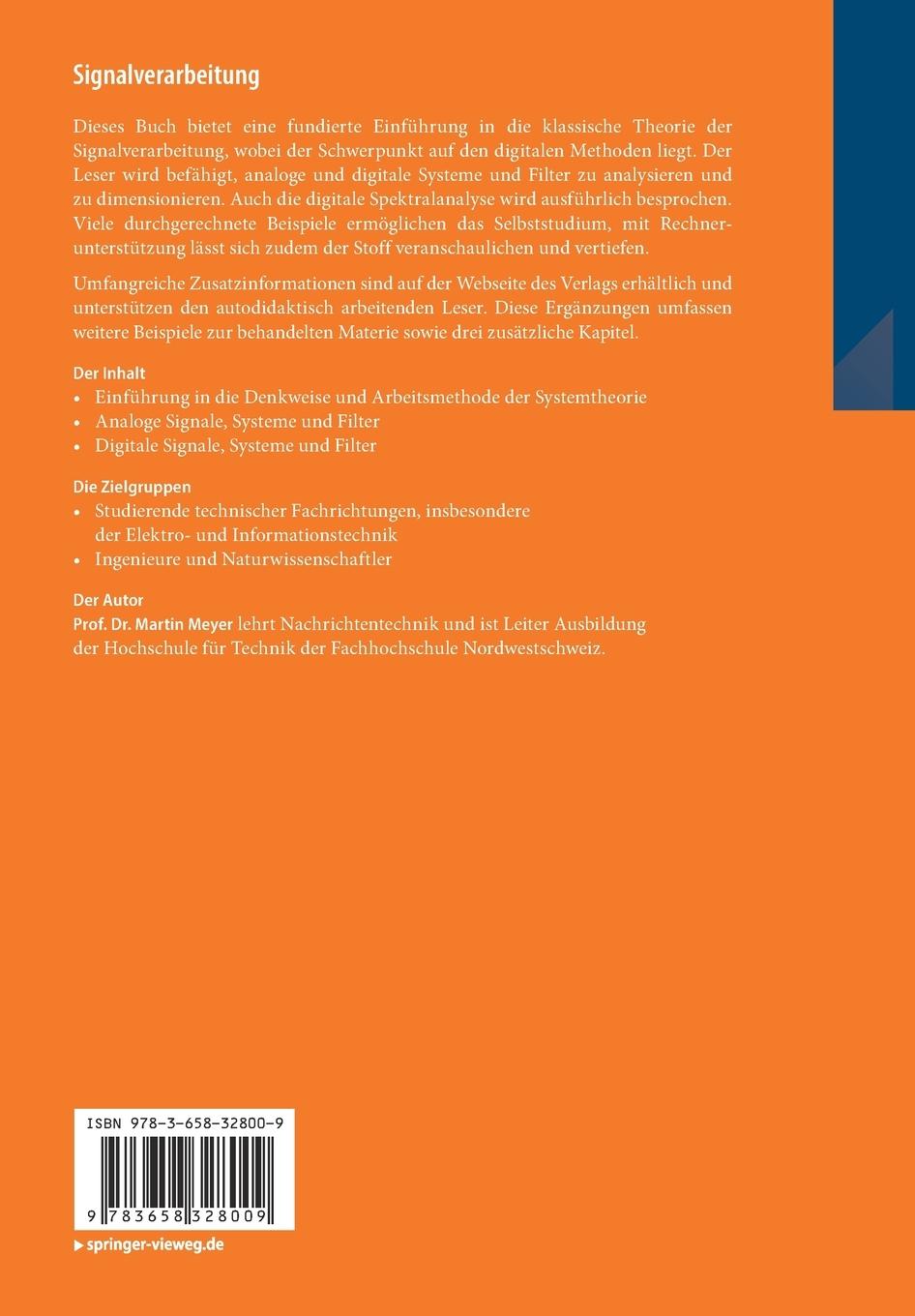 Rückseitencover Signalverarbeitung