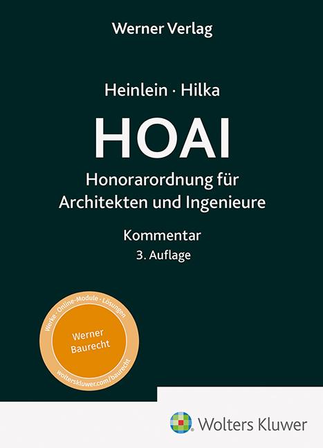 Vorderes Coverbild Taschenkommentar HOAI