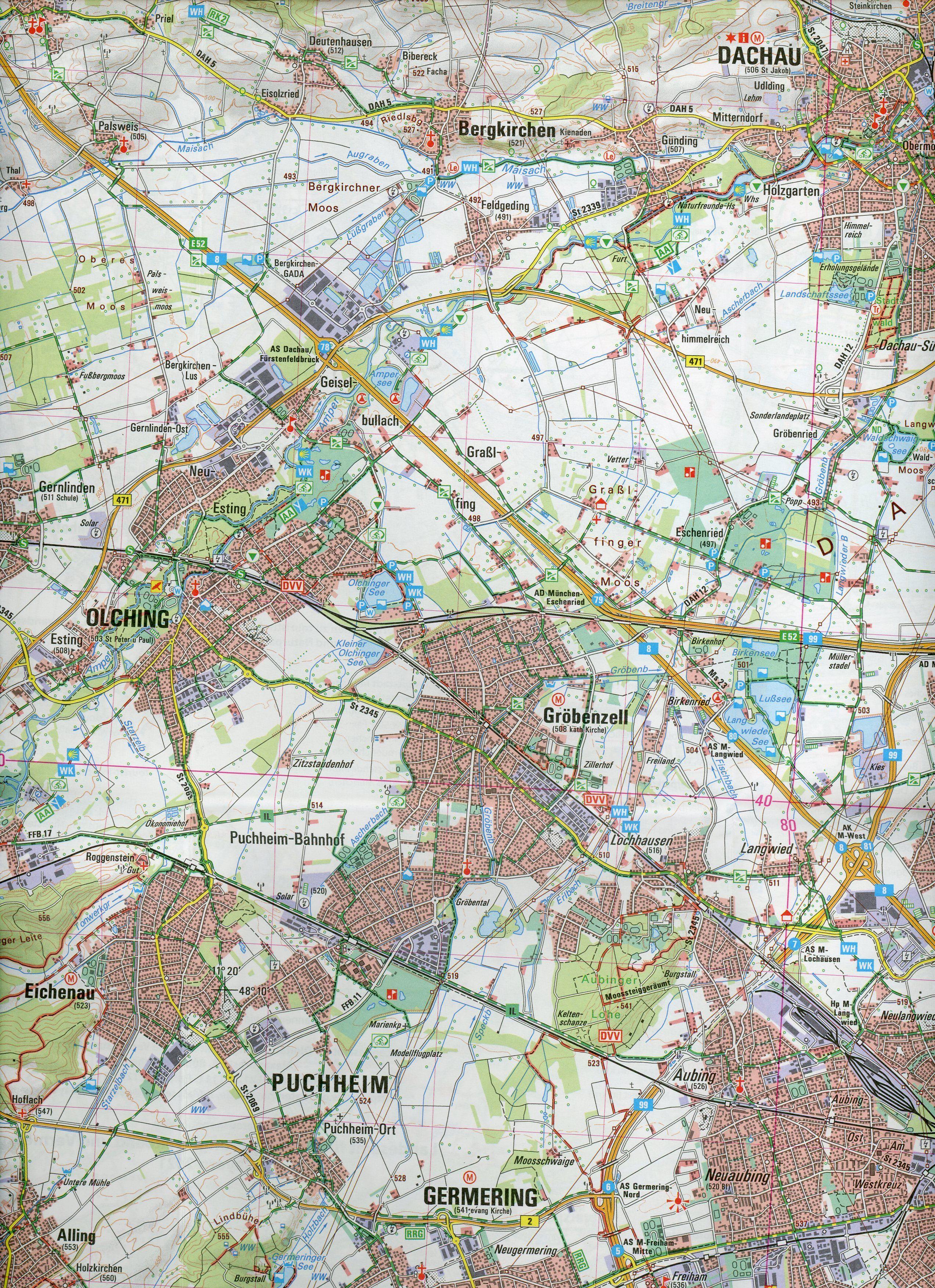 Beispielinhalt (Bild) München Nord und West 1 : 50 000 ((UK 50-40)  Laufzeit bis 2021