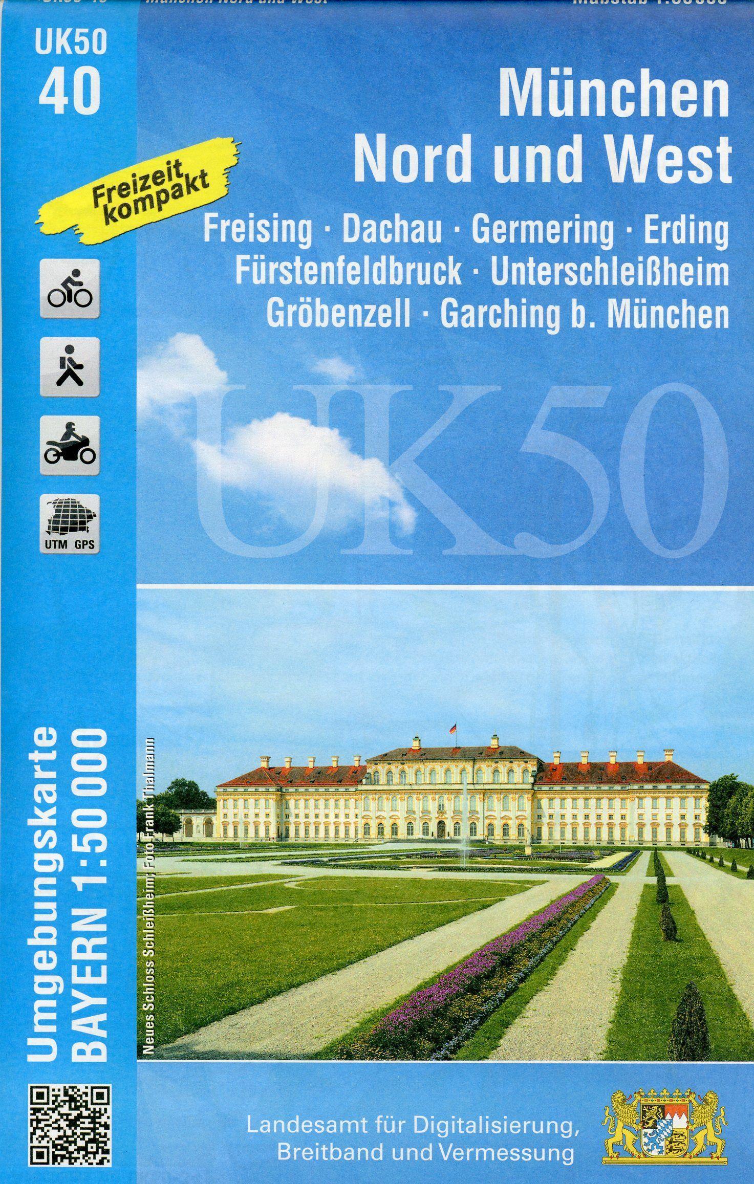 Vorderes Coverbild München Nord und West 1 : 50 000 ((UK 50-40)  Laufzeit bis 2021
