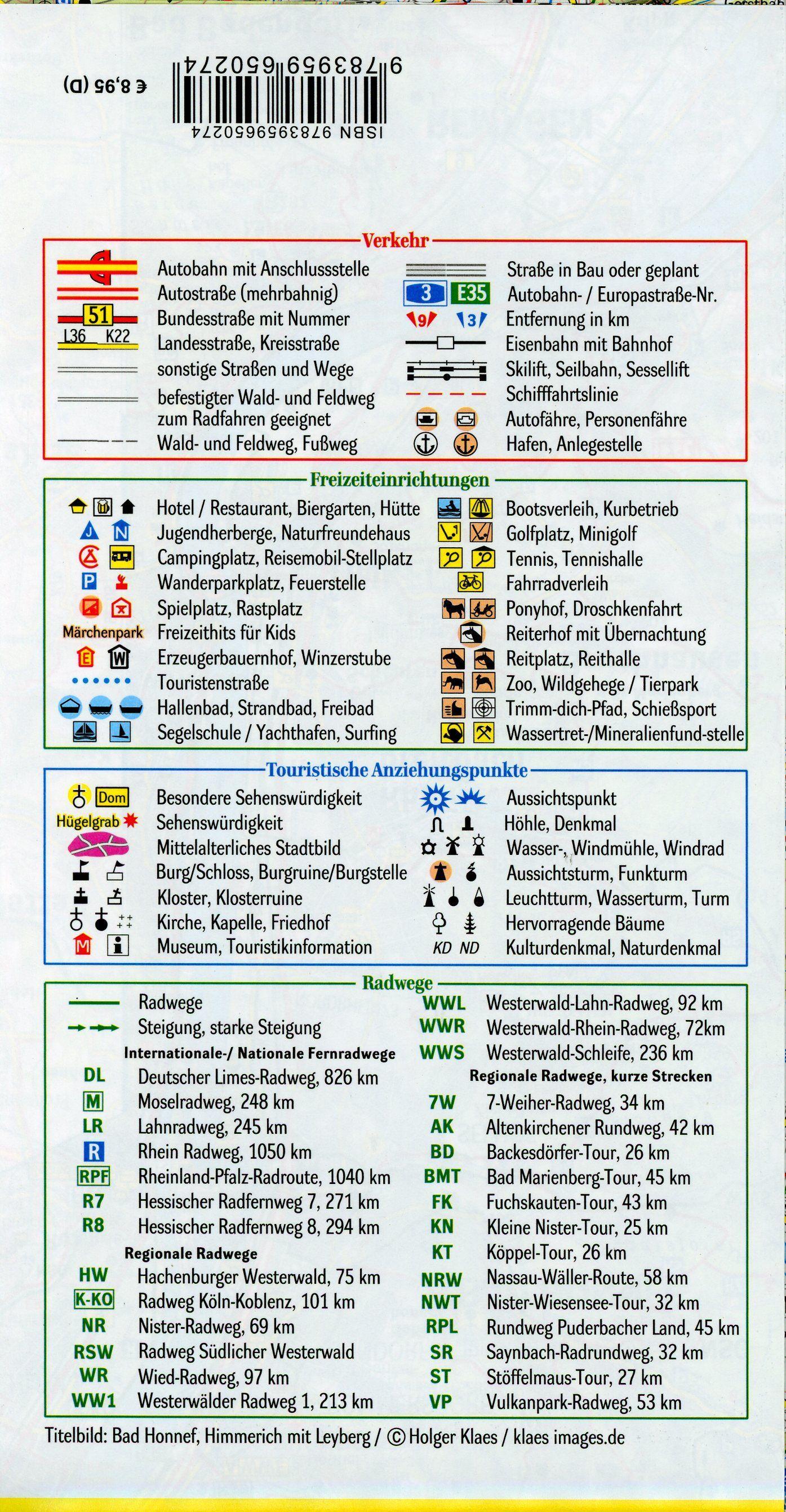 Beispielinhalt (Bild) Westerwald 1:50.000 Wander- und Freizeitkarte