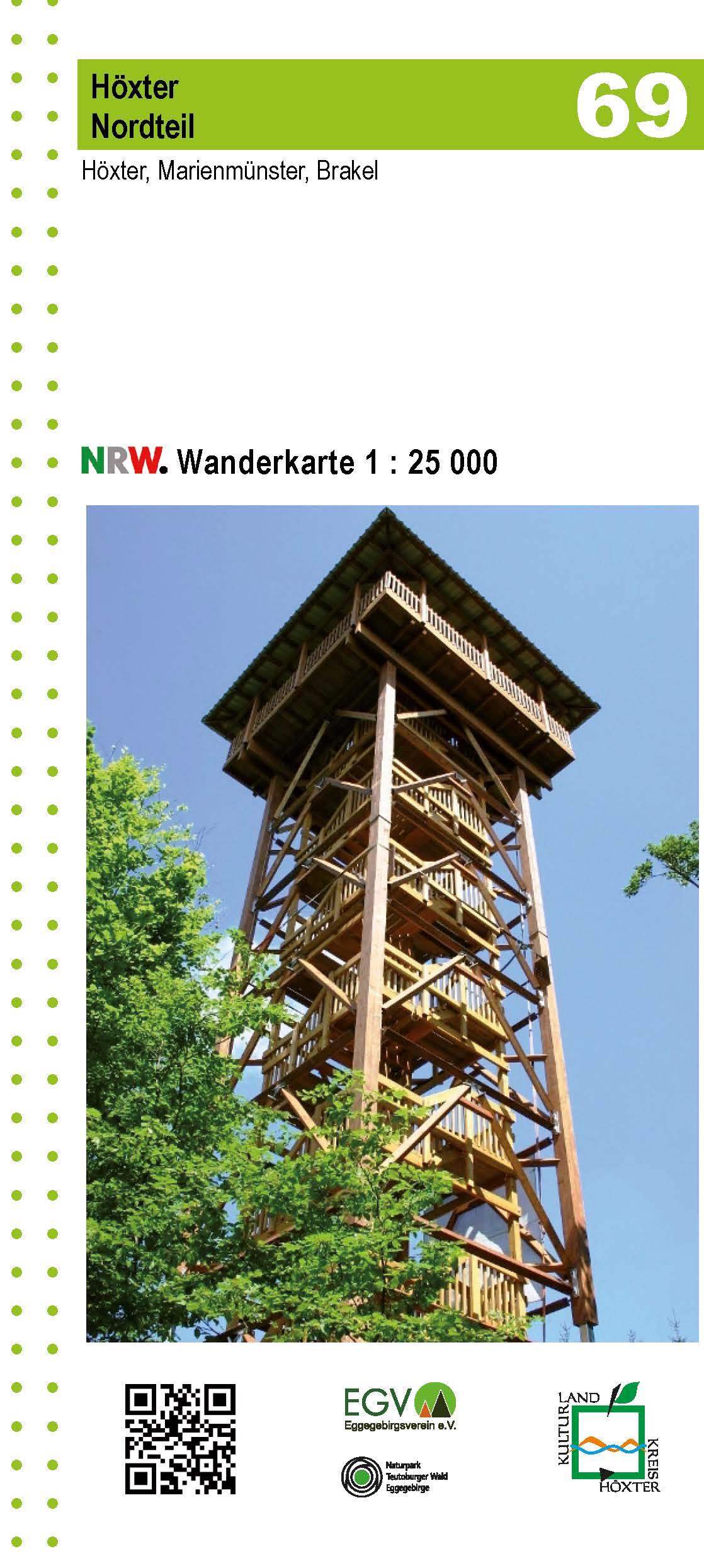 Vorderes Coverbild Höxter Nordteil Blatt 69 NRW Wanderkarte