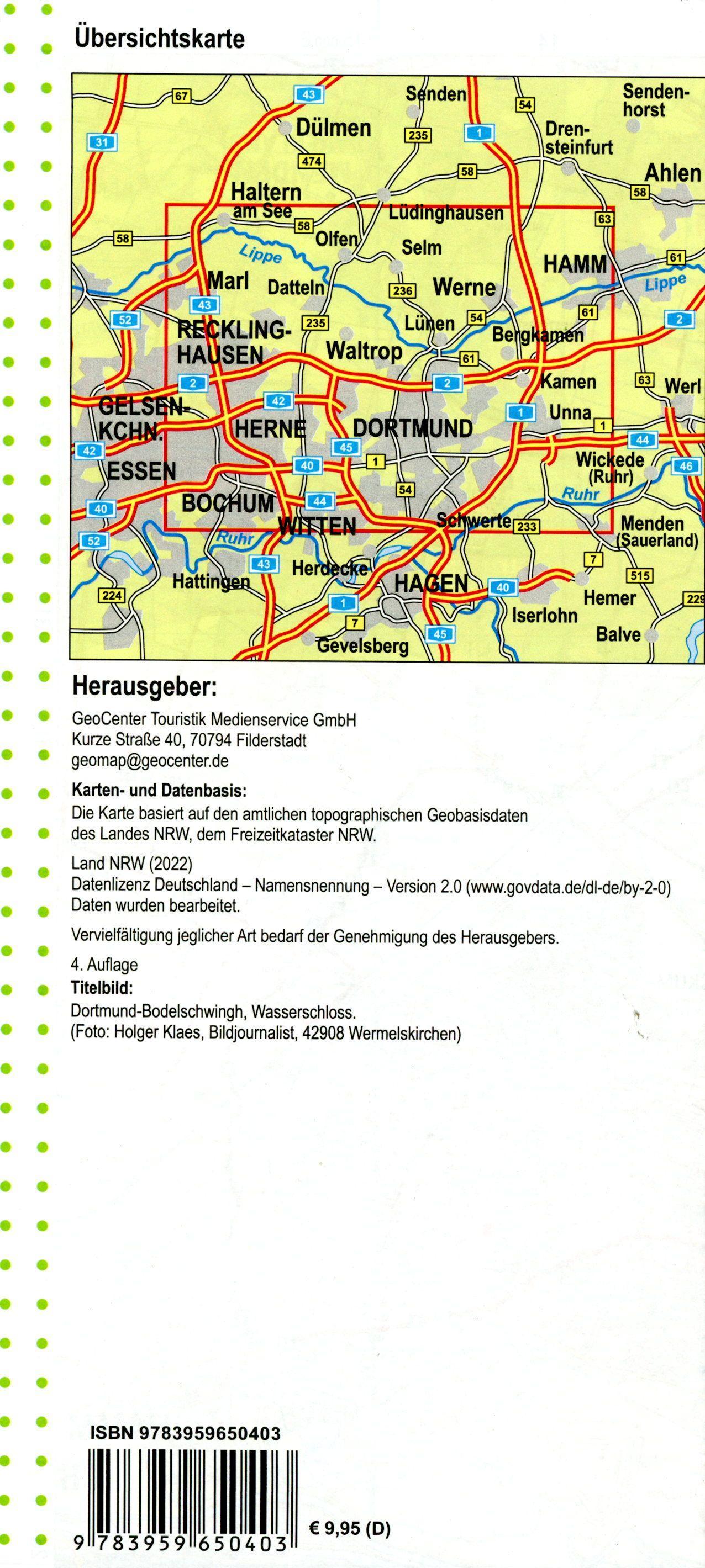 Beispielinhalt (Bild) Dortmund, Lünen Wanderkarte 1:35 000