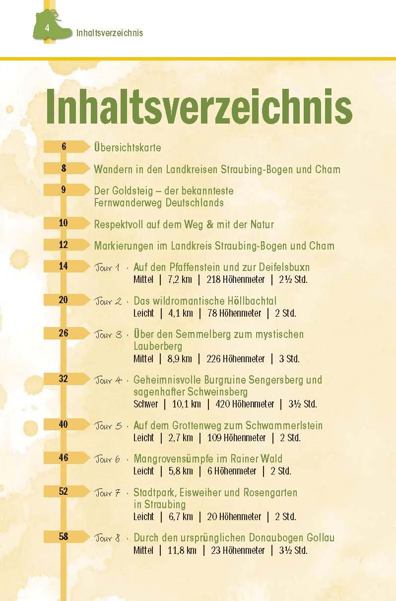 Beispielinhalt (Bild) Wanderführer Straubing . Roding . Cham