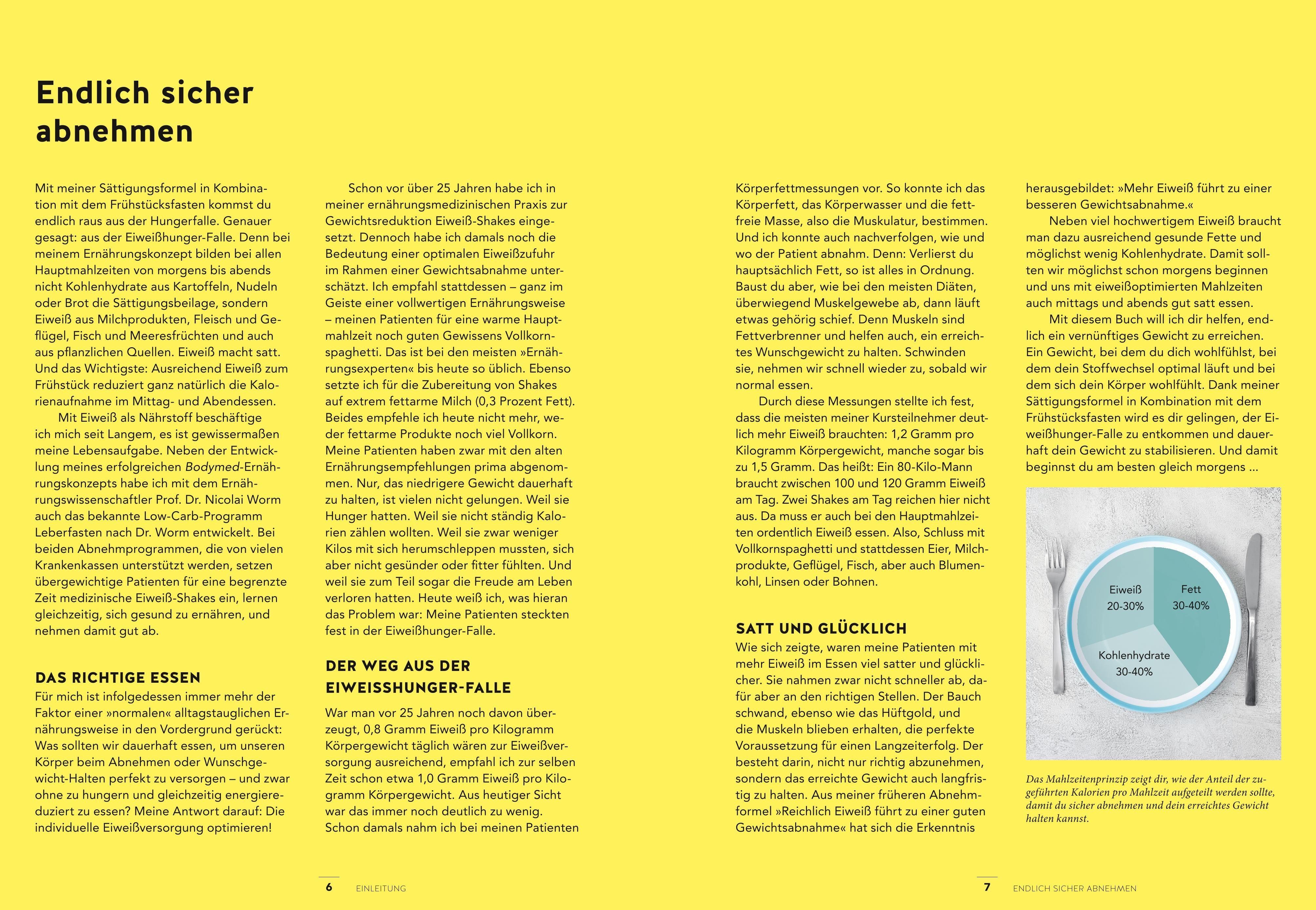 Beispielinhalt (Bild) Frühstücksfasten mit der Dr. Walle Formel