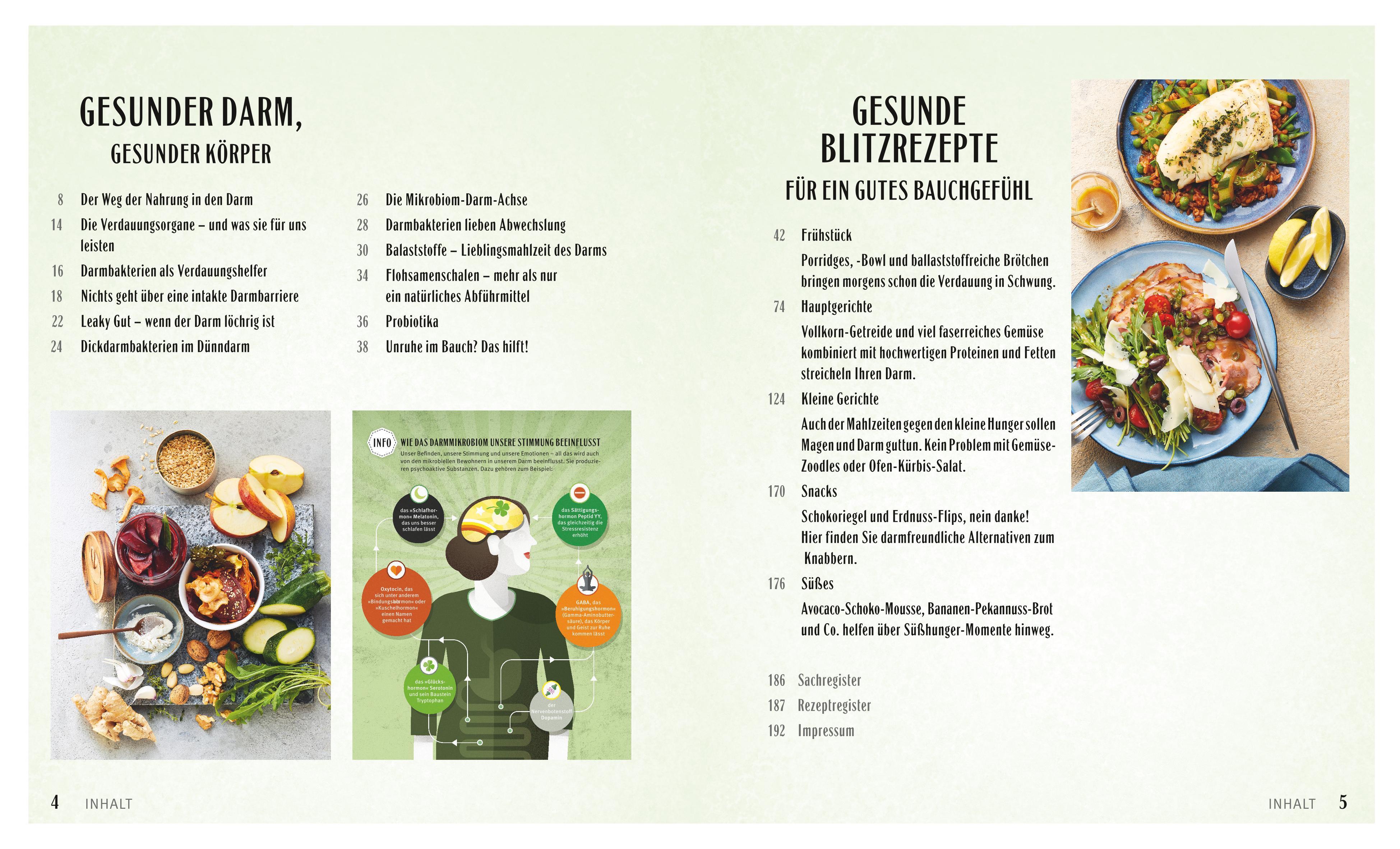 Beispielinhalt (Bild) Schnelle Rezepte für einen gesunden Darm