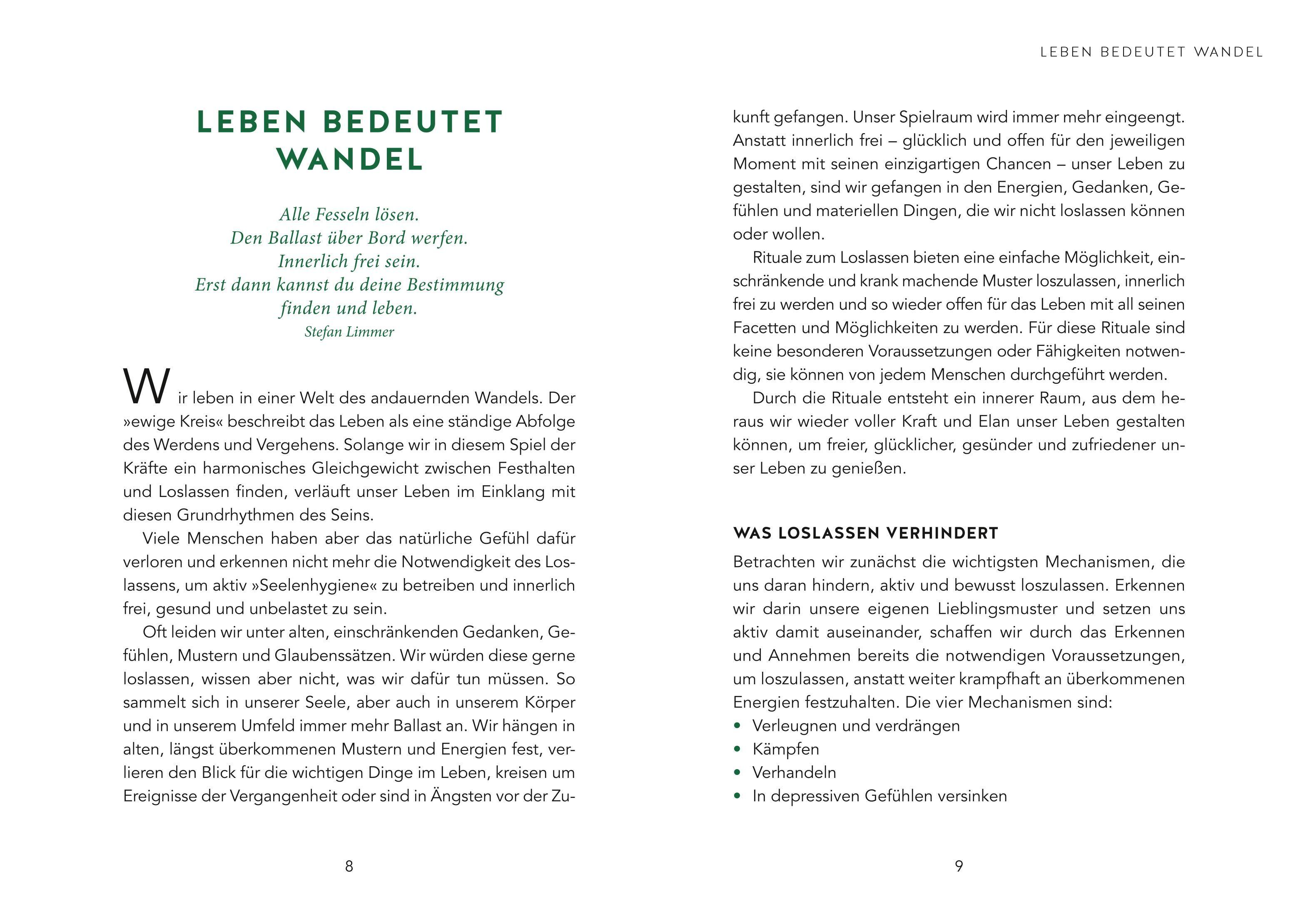 Beispielinhalt (Bild) Rituale zum Loslassen