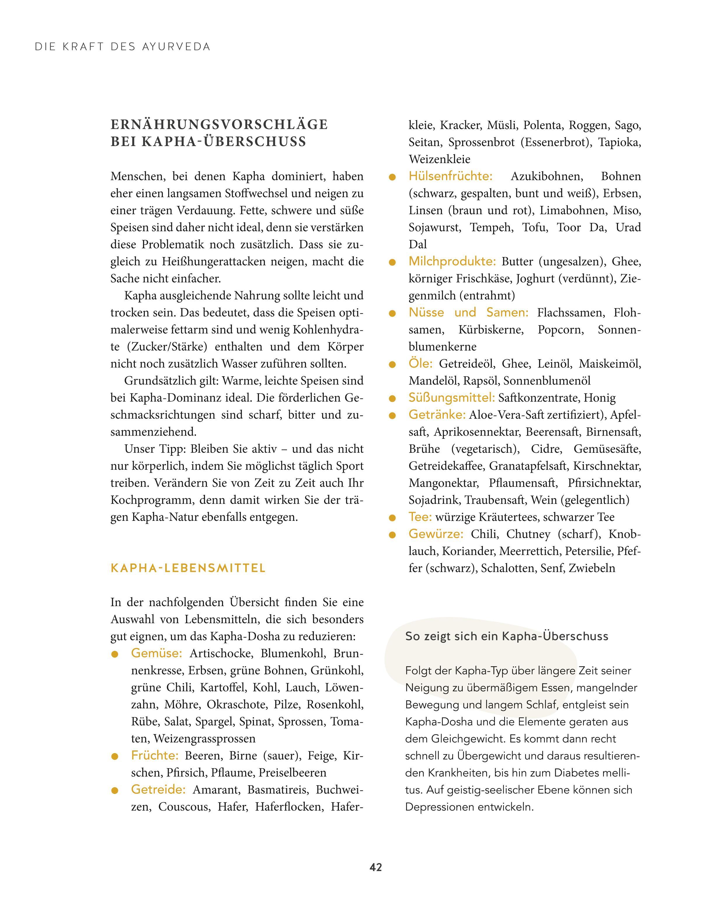 Beispielinhalt (Bild) Heilsam kochen mit Ayurveda