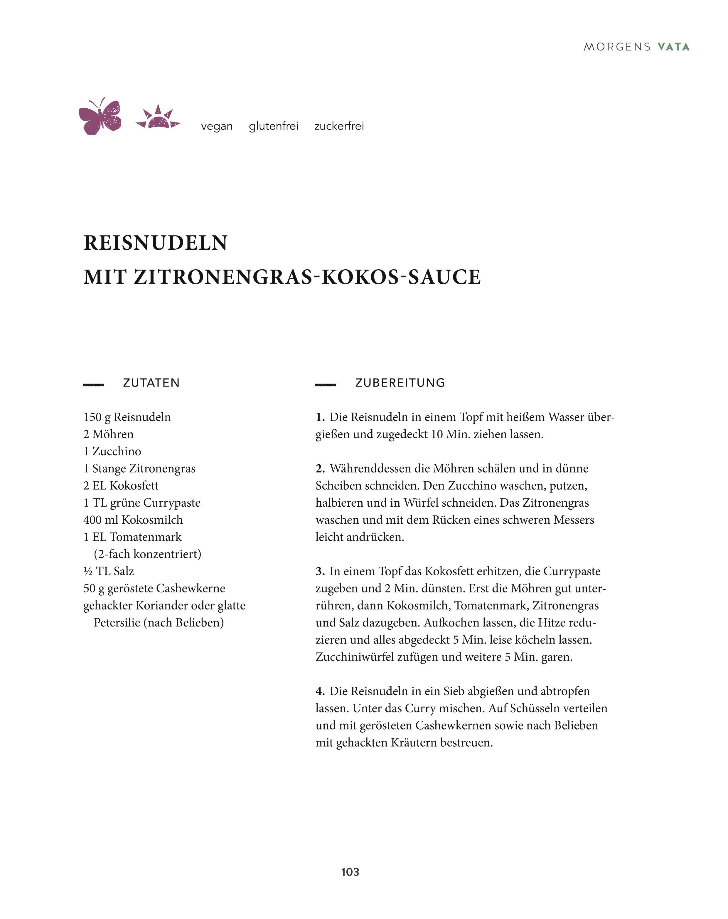 Beispielinhalt (Bild) Heilsam kochen mit Ayurveda