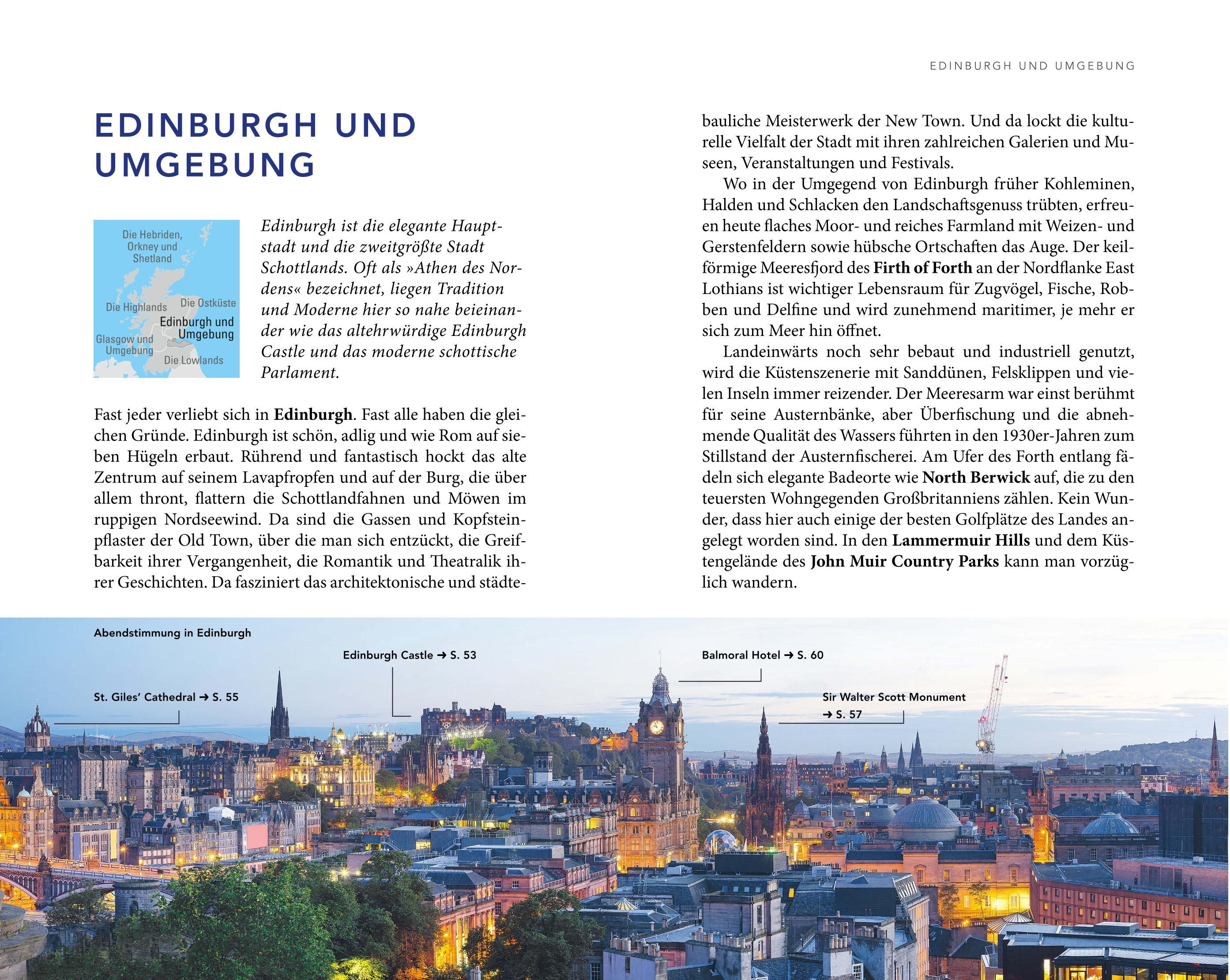 Beispielinhalt (Bild) MERIAN Reiseführer Schottland