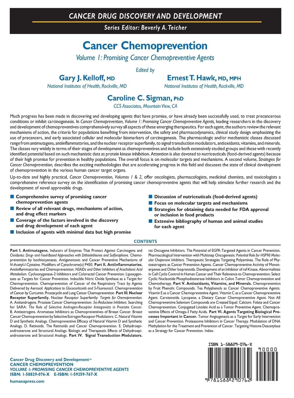 Rückseitencover Cancer Chemoprevention