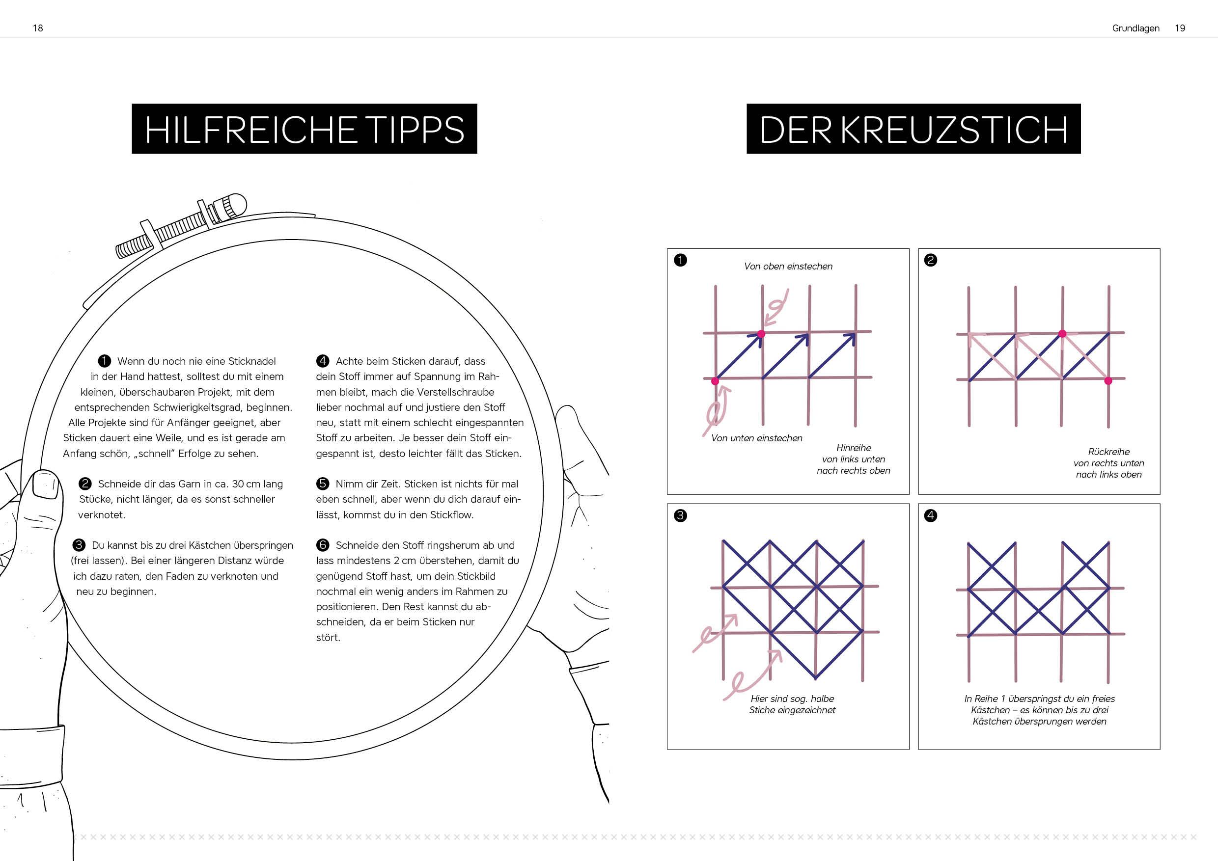 Beispielinhalt (Bild) 365 Stickmotive - Das Vorlagenbuch