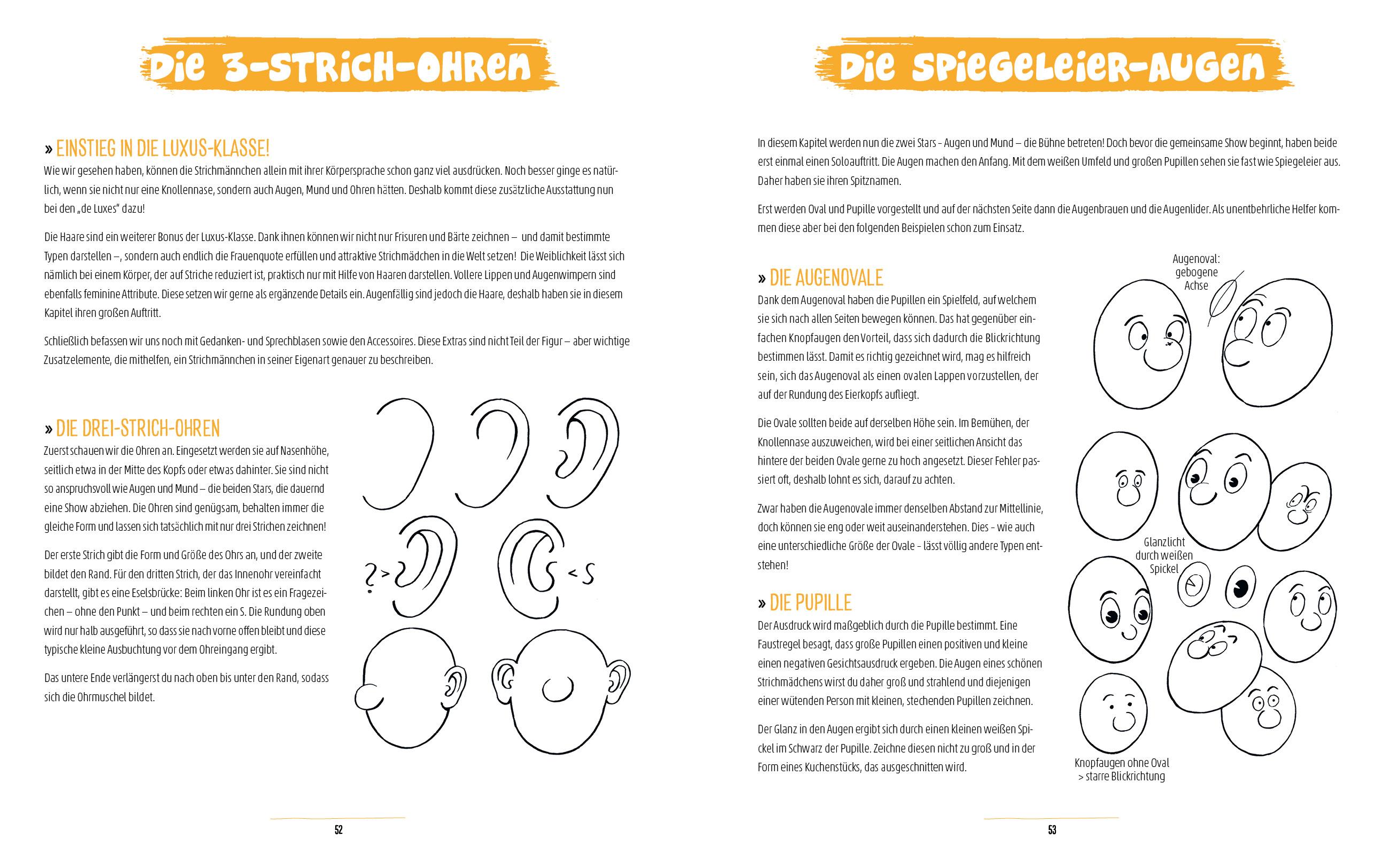 Beispielinhalt (Bild) Lebendige Strichmännchen zeichnen - Das Workbook