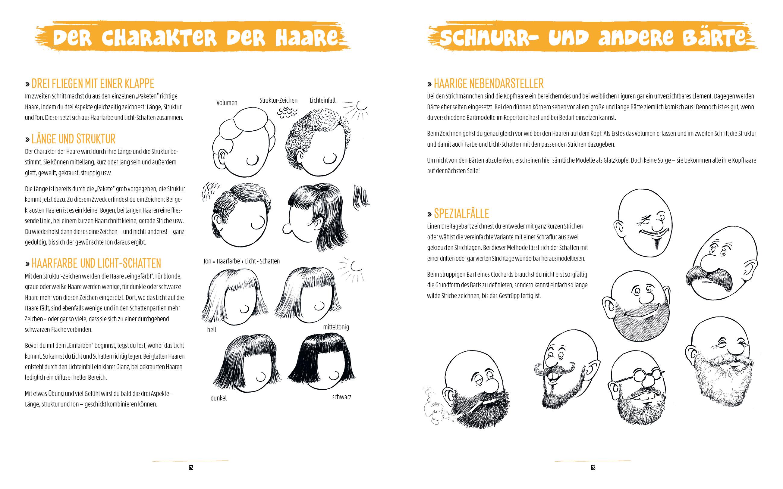 Beispielinhalt (Bild) Lebendige Strichmännchen zeichnen - Das Workbook