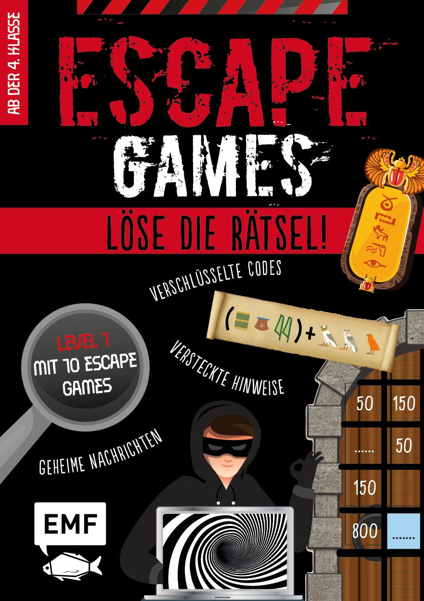 Vorderes Coverbild Escape Games Level 1 (rot) - Löse die Rätsel! - 10 Escape Games ab der 4. Klasse
