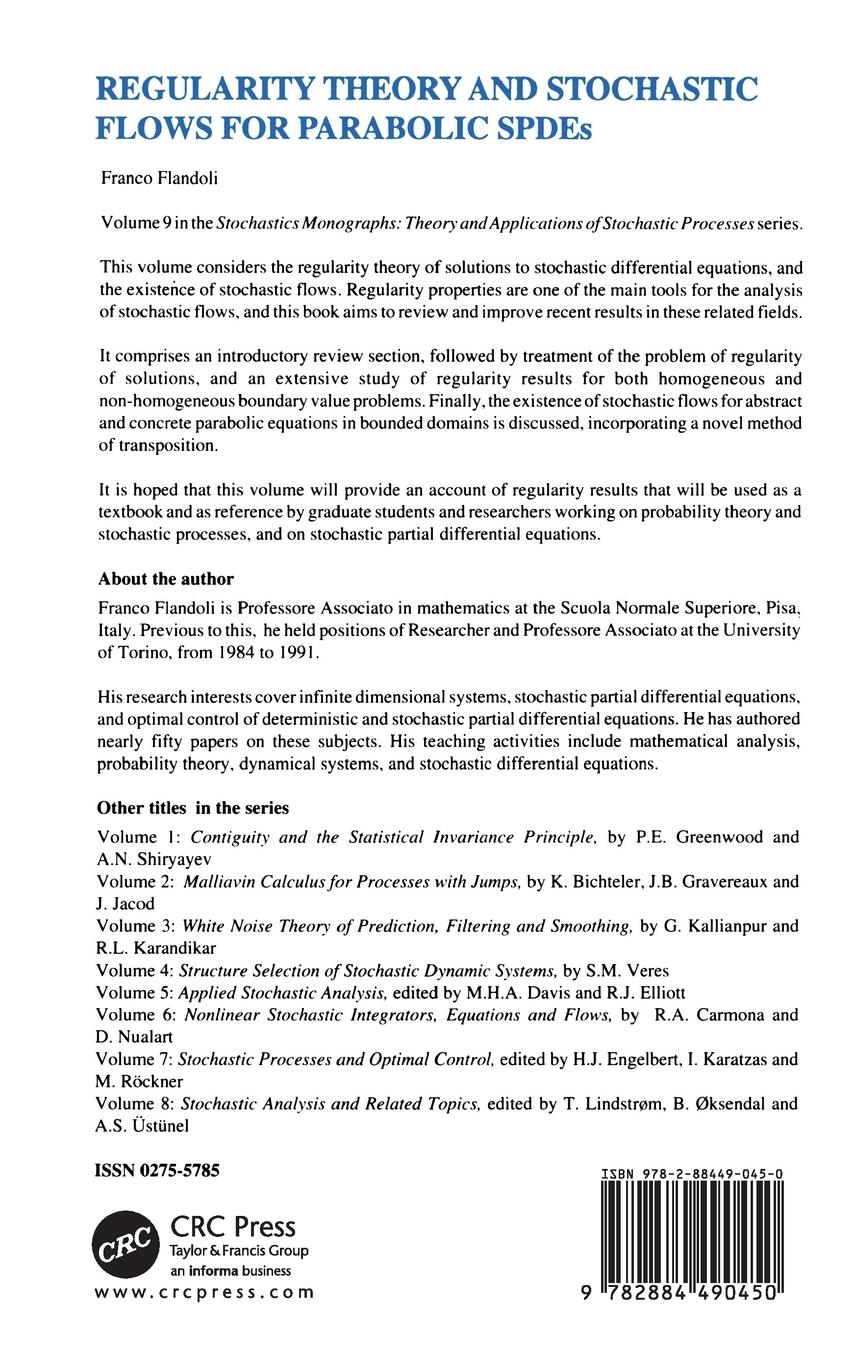 Rückseitencover Regularity Theory and Stochastic Flows for Parabolic ISPDES
