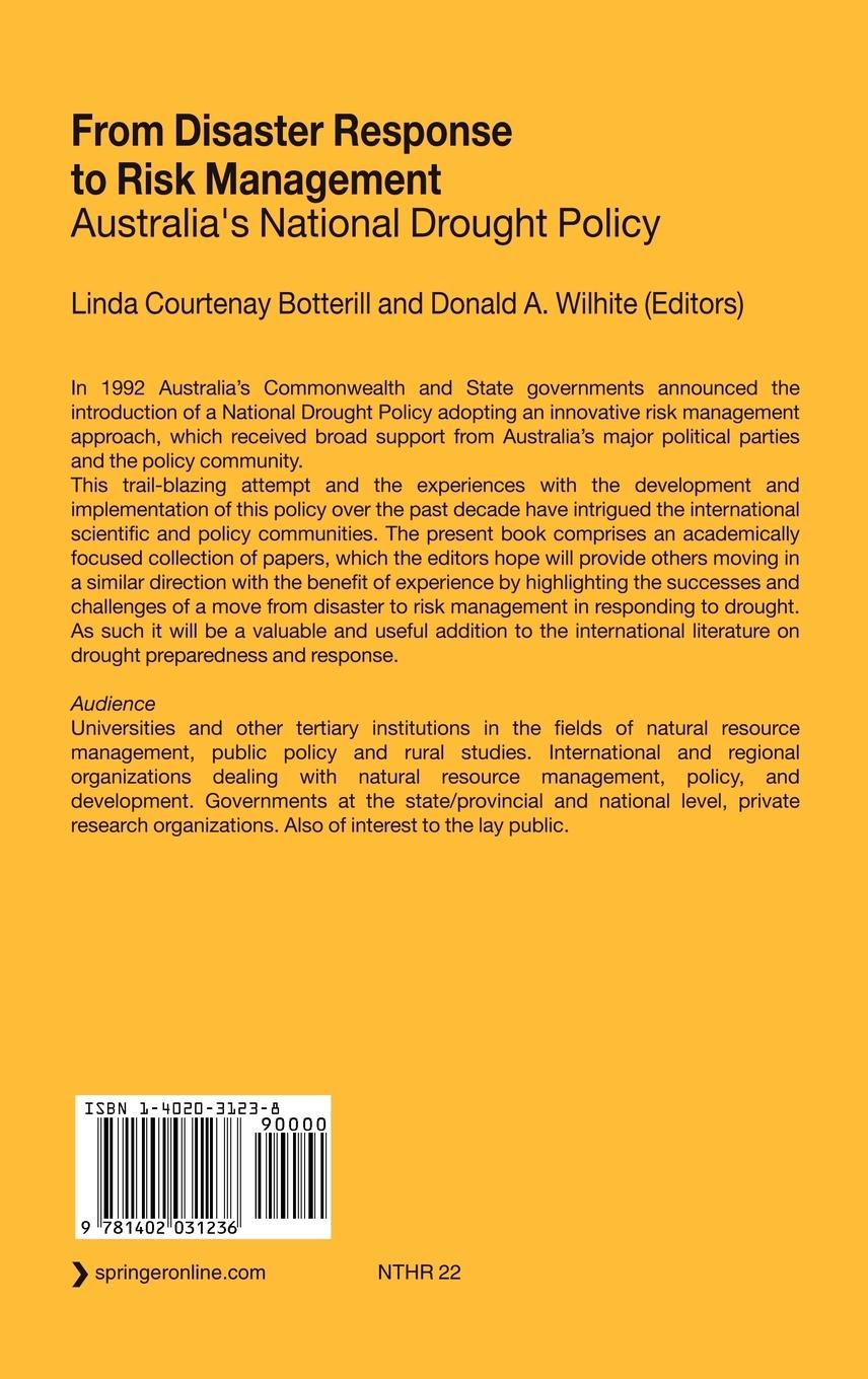 Rückseitencover From Disaster Response to Risk Management