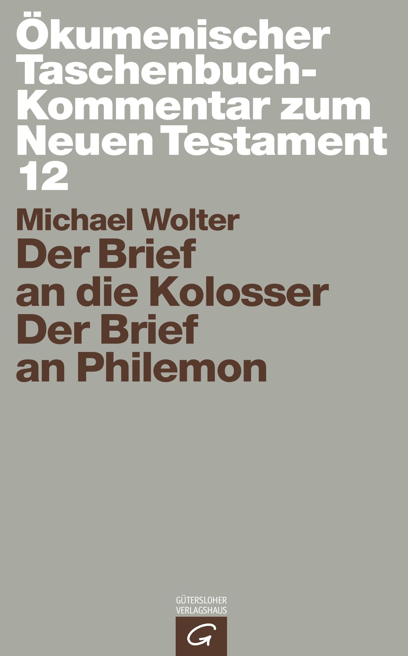 Vorderes Coverbild Der Brief an die Kolosser / Der Brief an Philemon