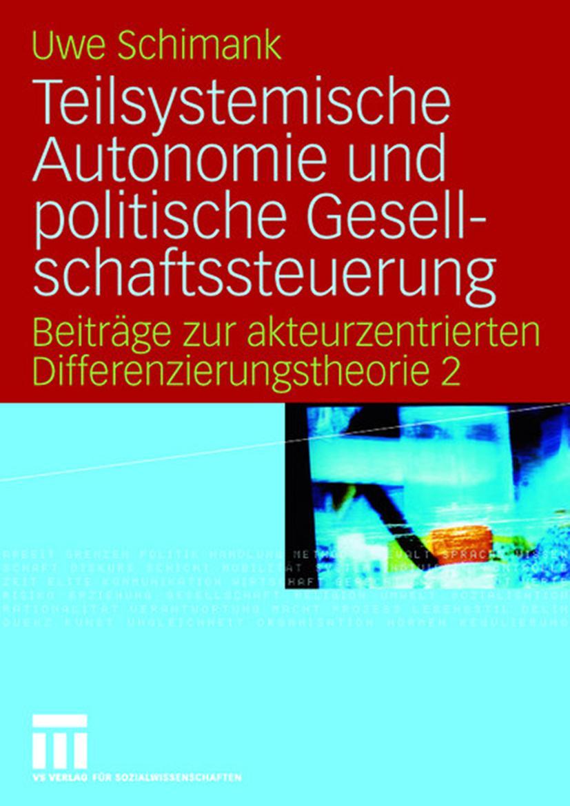 Vorderes Coverbild Teilsystemische Autonomie und politische Gesellschaftssteuerung