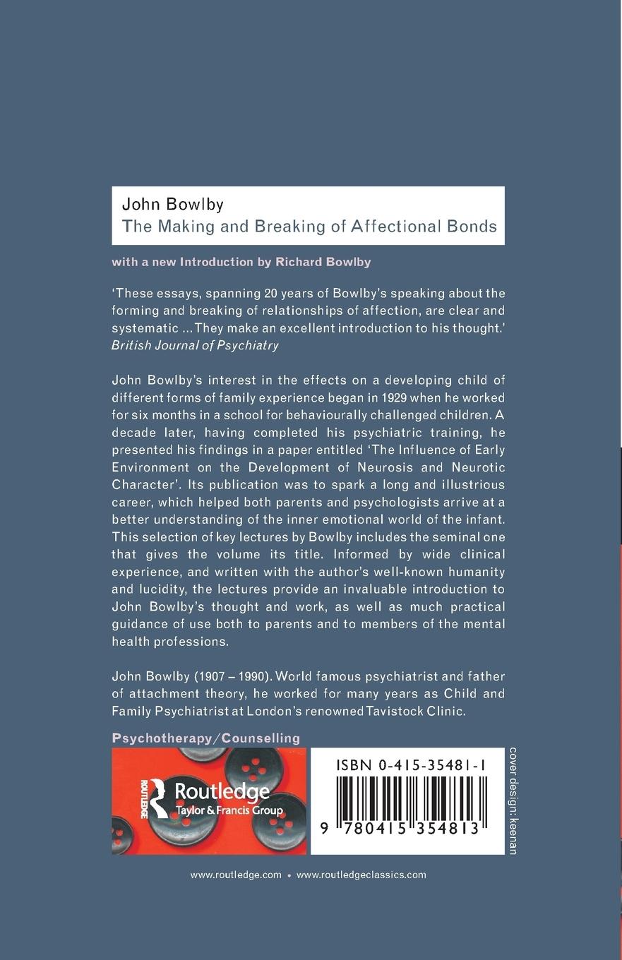 Rückseitencover The Making and Breaking of Affectional Bonds