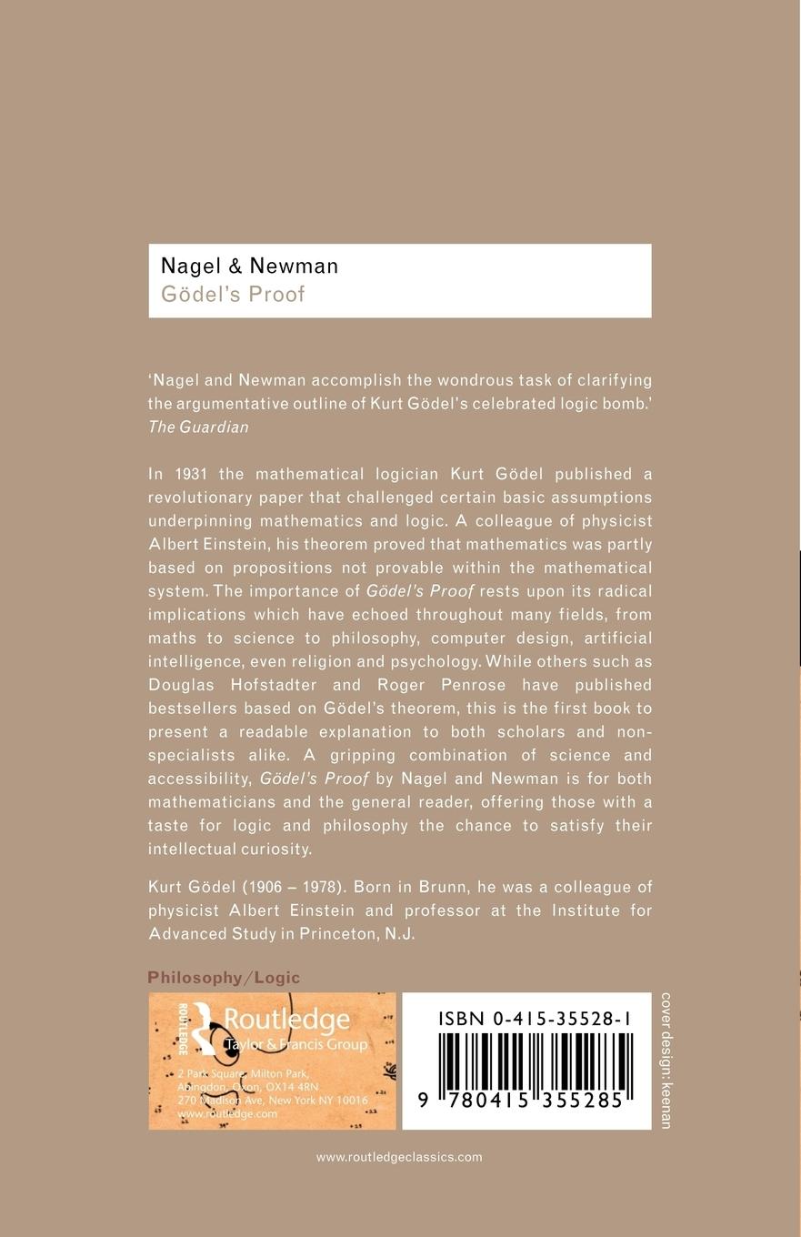Rückseitencover Godel's Proof