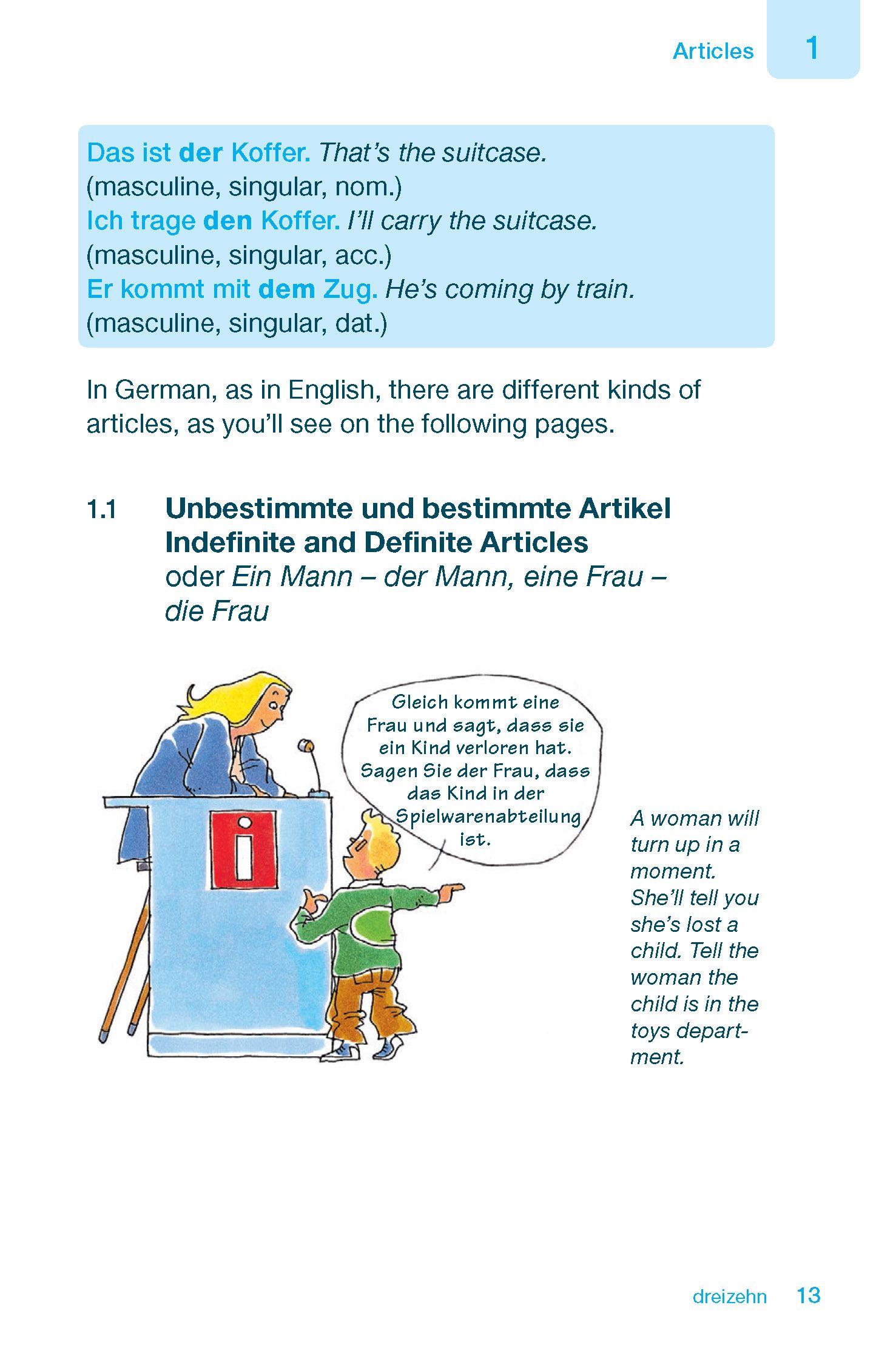 Beispielinhalt (Bild) Langenscheidt German Grammar In A Nutshell