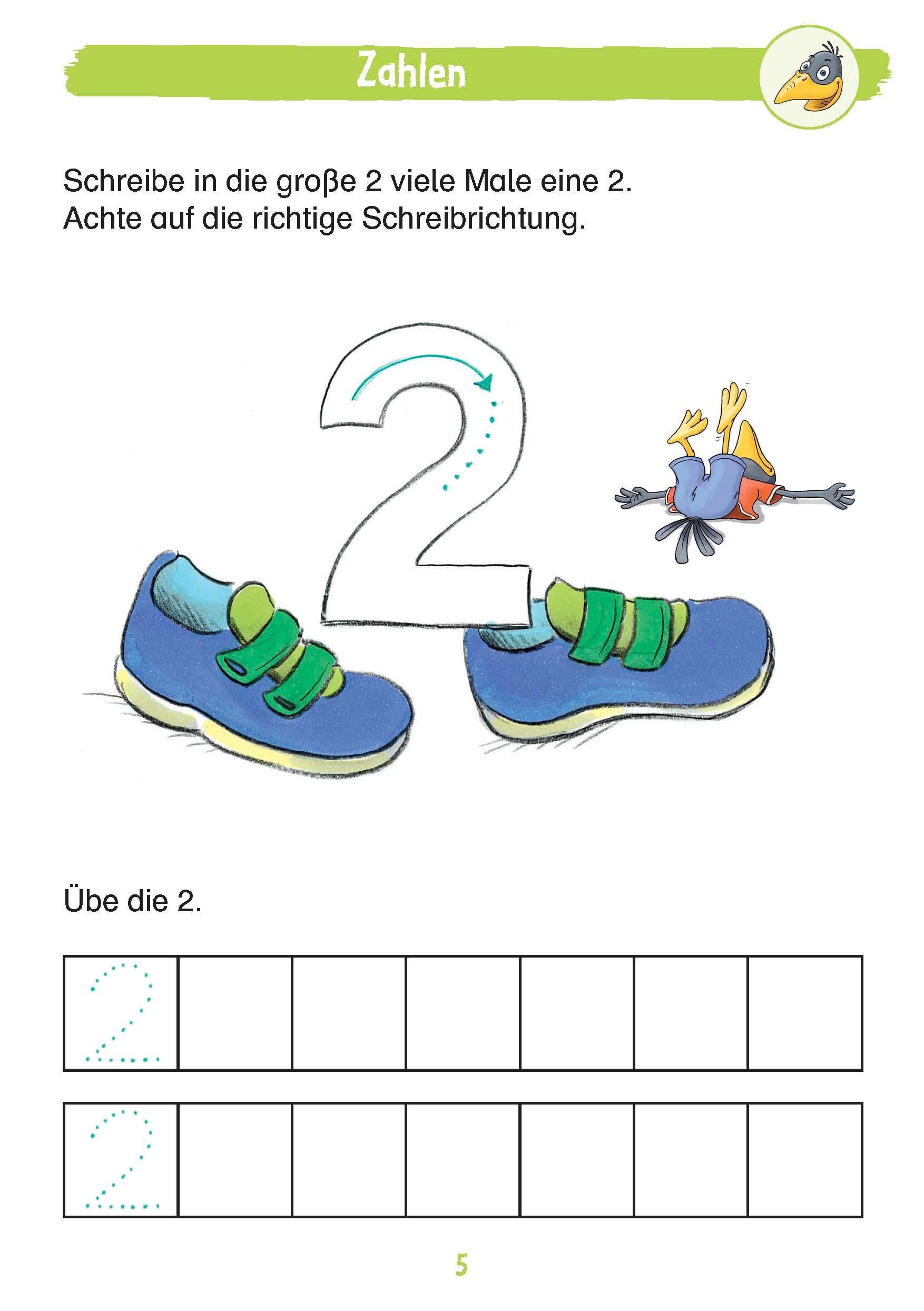 Beispielinhalt (Bild) Mein Matheblock mit Rabe Linus - 1. Klasse