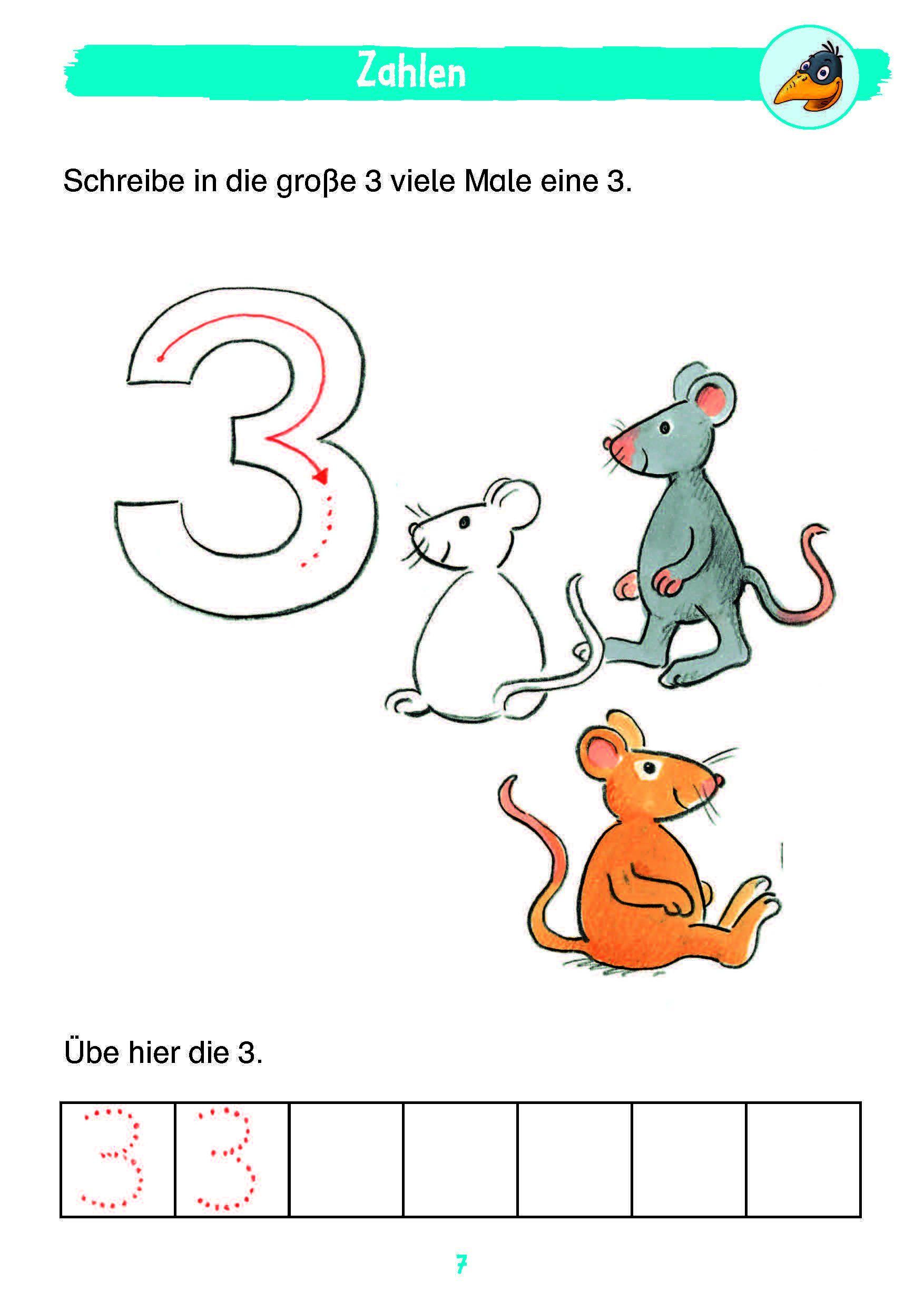 Beispielinhalt (Bild) Mein Matheblock mit Rabe Linus - 1. Klasse