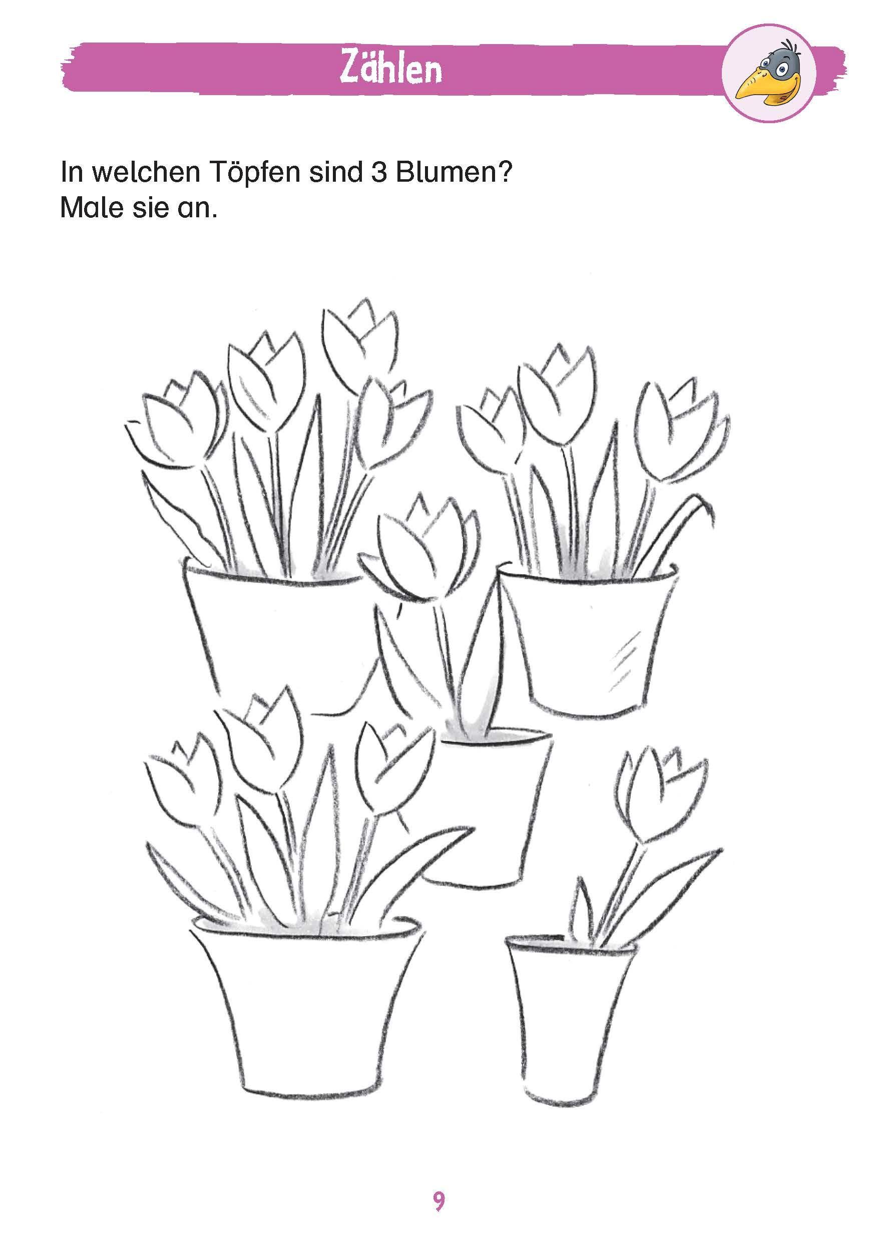 Beispielinhalt (Bild) Mein Matheblock mit Rabe Linus - 1. Klasse