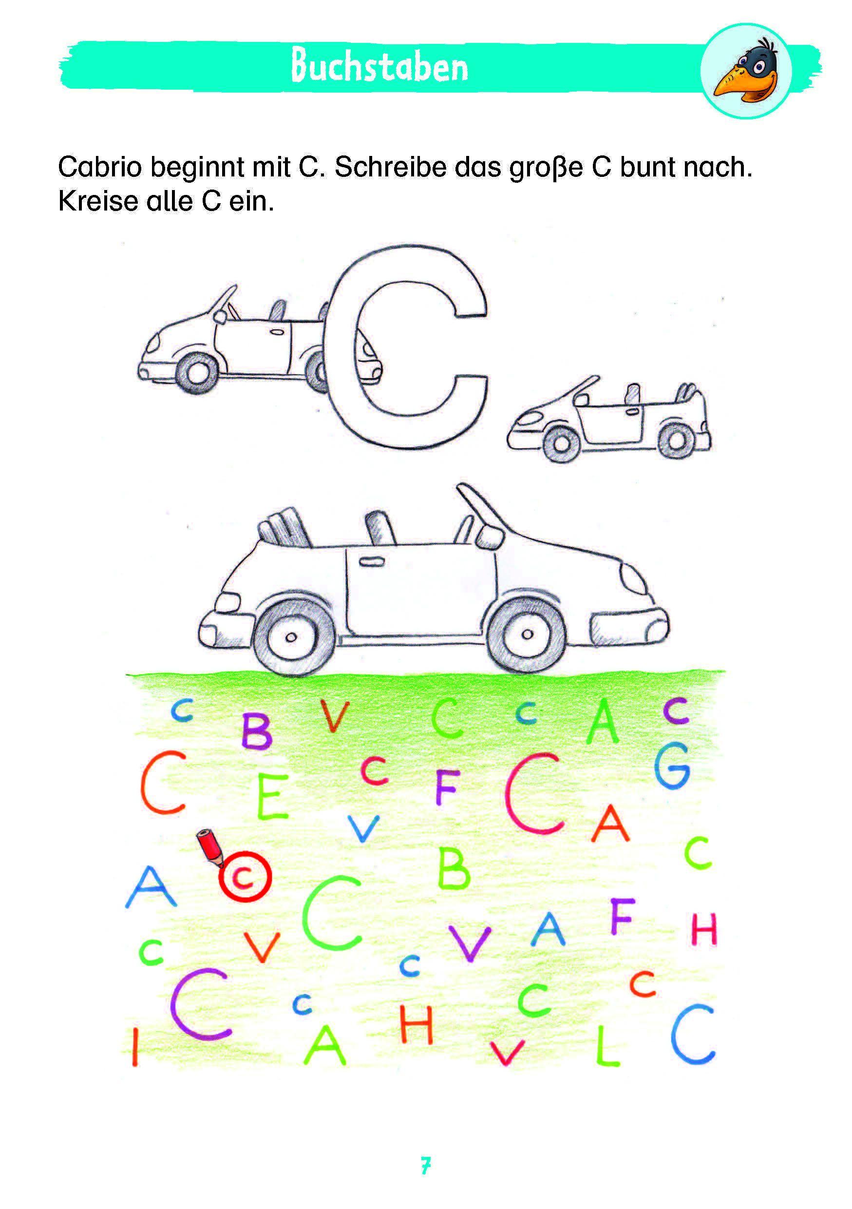 Beispielinhalt (Bild) Mein Deutschblock mit Rabe Linus - 1. Klasse