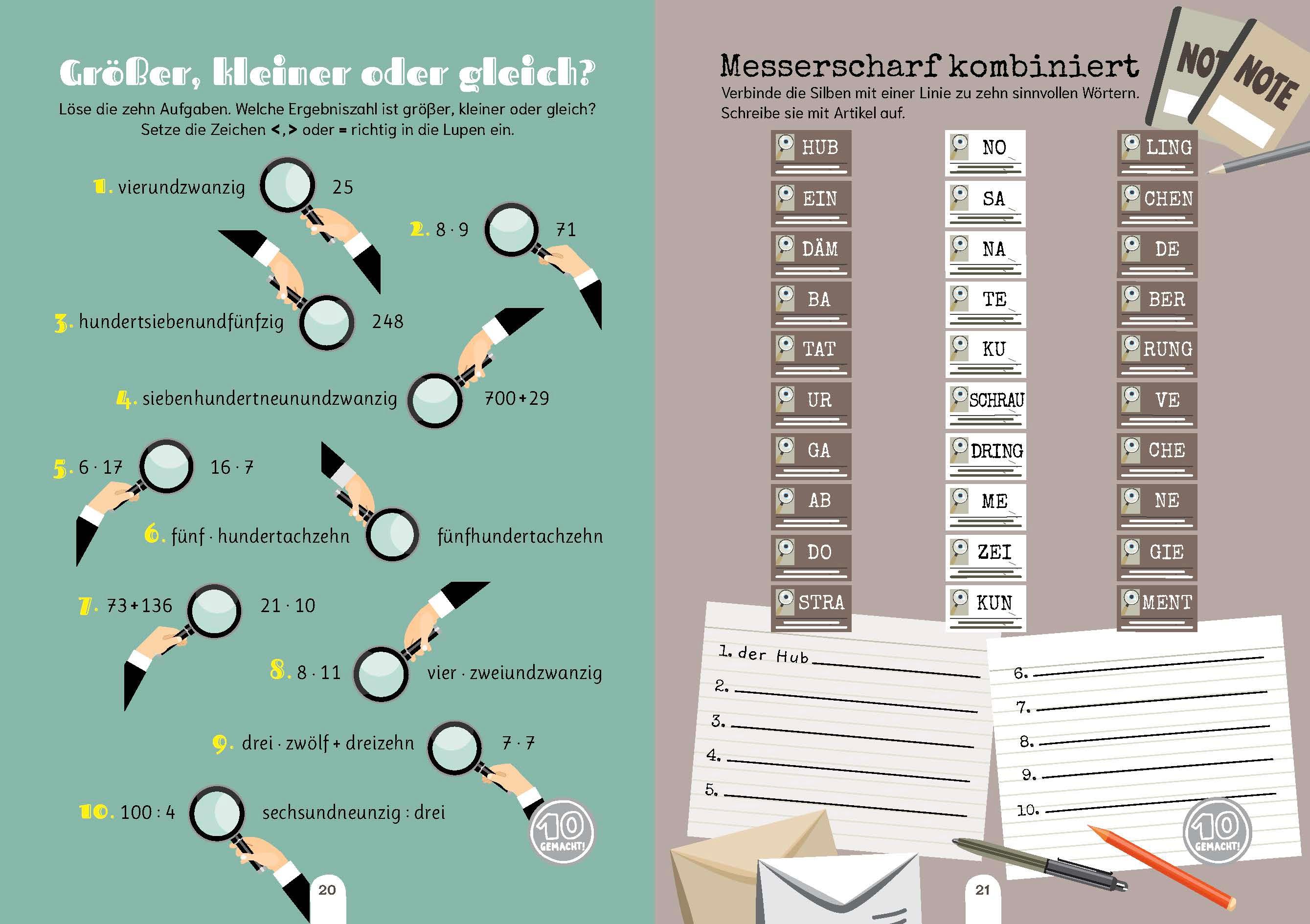 Beispielinhalt (Bild) Mach 10! Meisterdetektive - Ab 8 Jahren